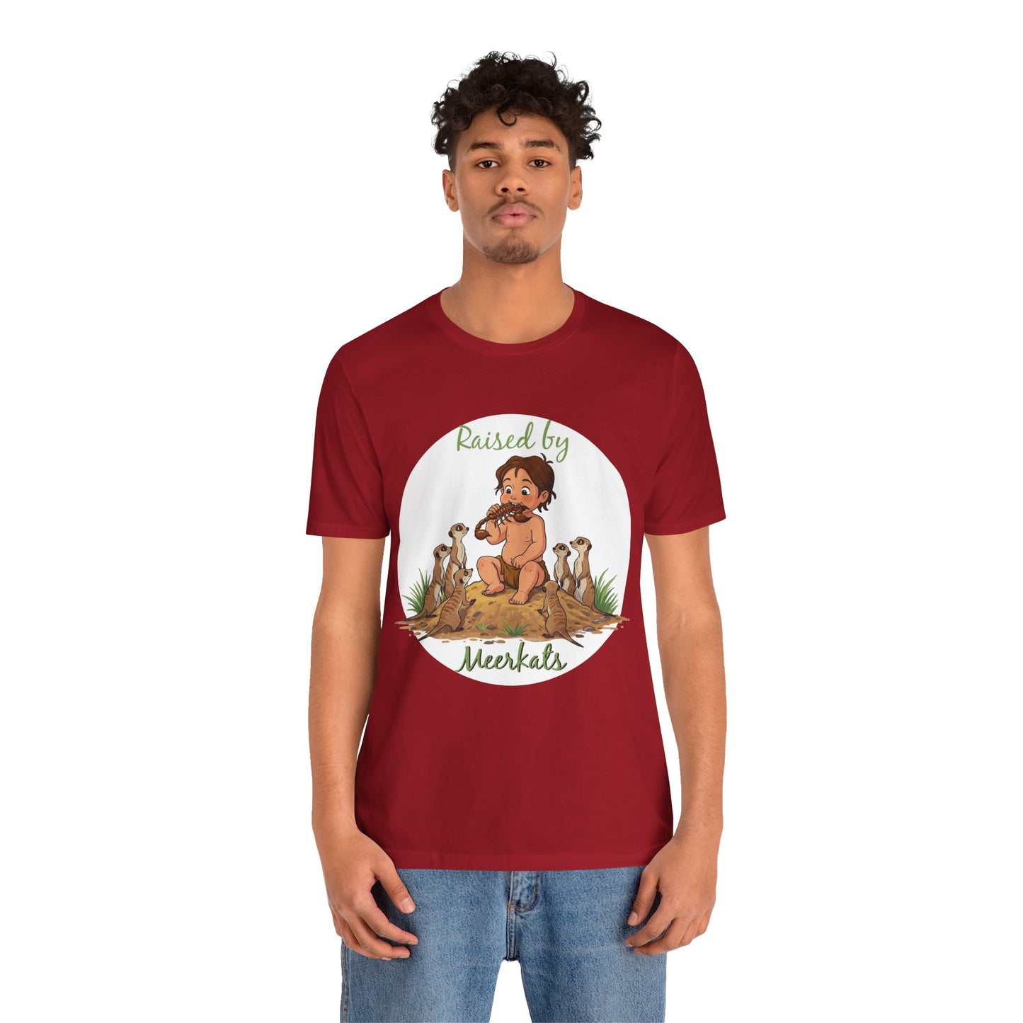 Funny 'Raised by Meerkats' Unisex Tee for Meerkat and Wildlife Lovers - Schmartypants