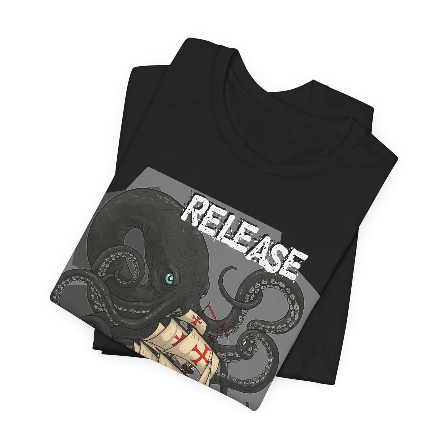 'Release The Kraken!' Tee - Unisex Short Sleeve Shirt, Nautical Tees, Pirate Fashion, Ocean Lover Gift, Funny T-Shirt, Sea Creature Shirt, Great for Gamers - Schmartypants