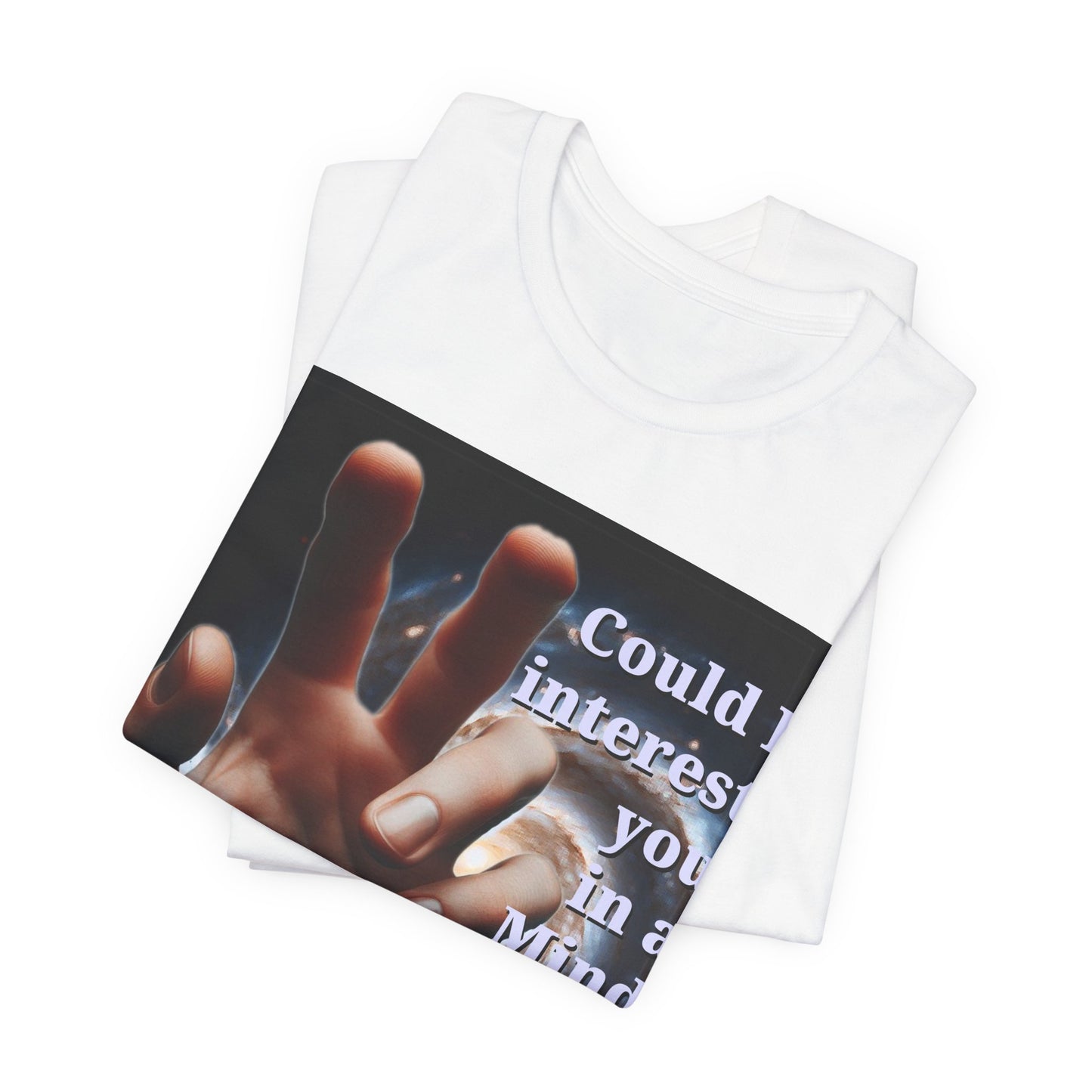 'Could I Interest You in a Mind Meld?' Graphic Tee - Hilarious Unisex Short Sleeve Shirt for Sci-Fi Lovers, Star Trek Fans, & Casual Wear - Schmartypants