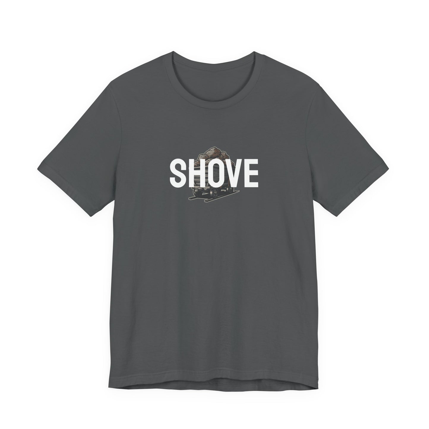 Athletic Spirit SHOVE Unisex Tee, Baseball Player Gift, Sports Fan Shirt, Inspirational Athlete Top, Underdog Competition Statement Piece
