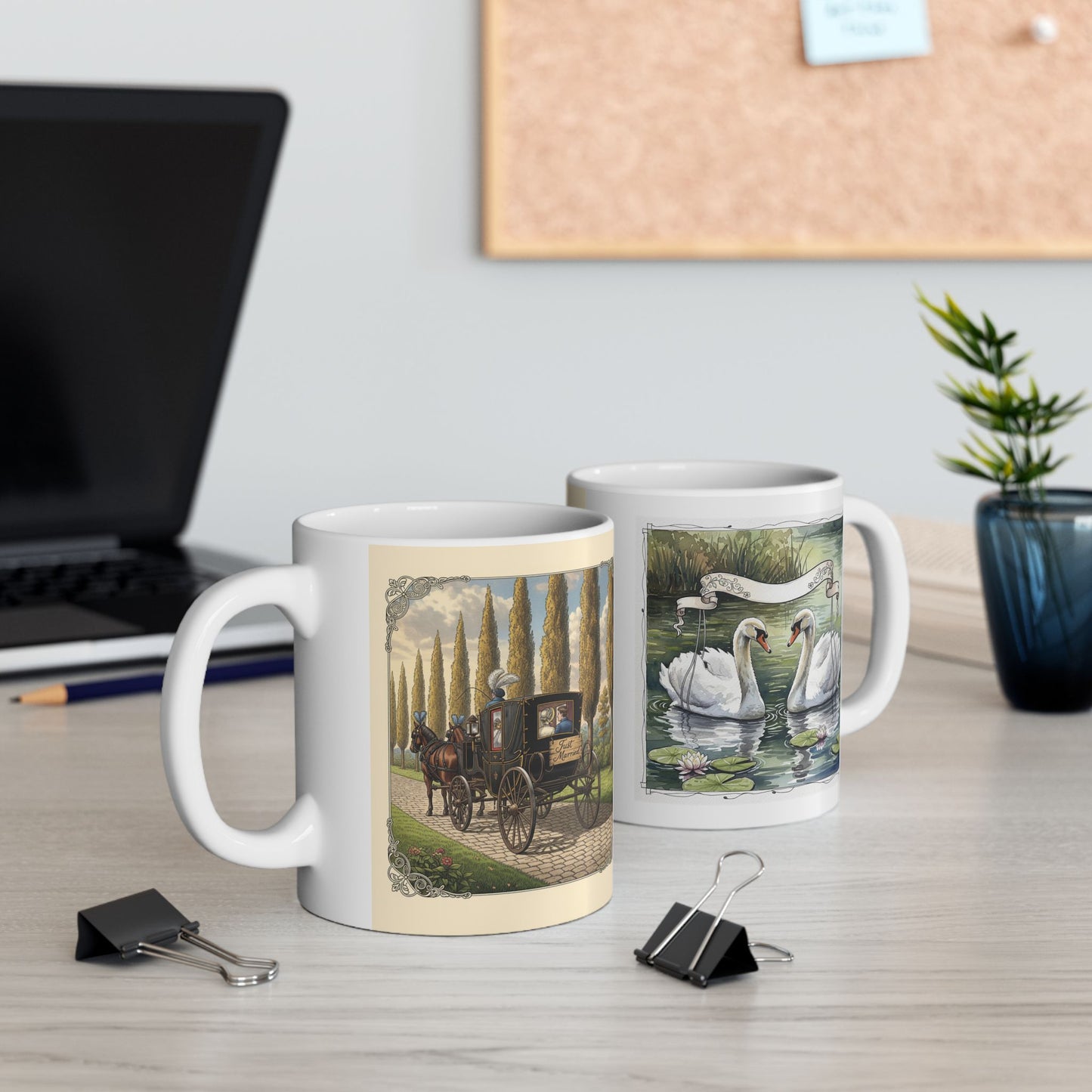 Personalizable Wedding Reception Favor Ceramic Mug, Gift Coffee Cup, Customizable Bridal Shower Tea Mug, Special Occasion Guest Present