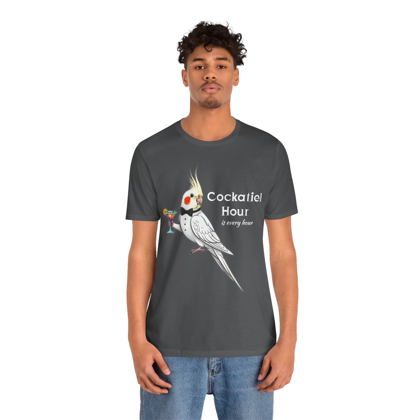 Cockatiel Hour Unisex Tee - Fun Bird Lover T-Shirt, Casual Wear, Gift for Bird Enthusiasts, Animal Lover Gift, Unique Graphic Tee