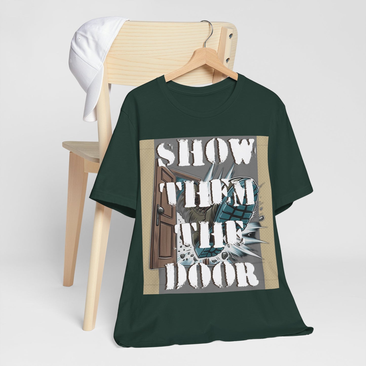 Unisex Graphic Tee - 'Show Them the Door' Protest Shirt - Gift for Progressives - Schmartypants