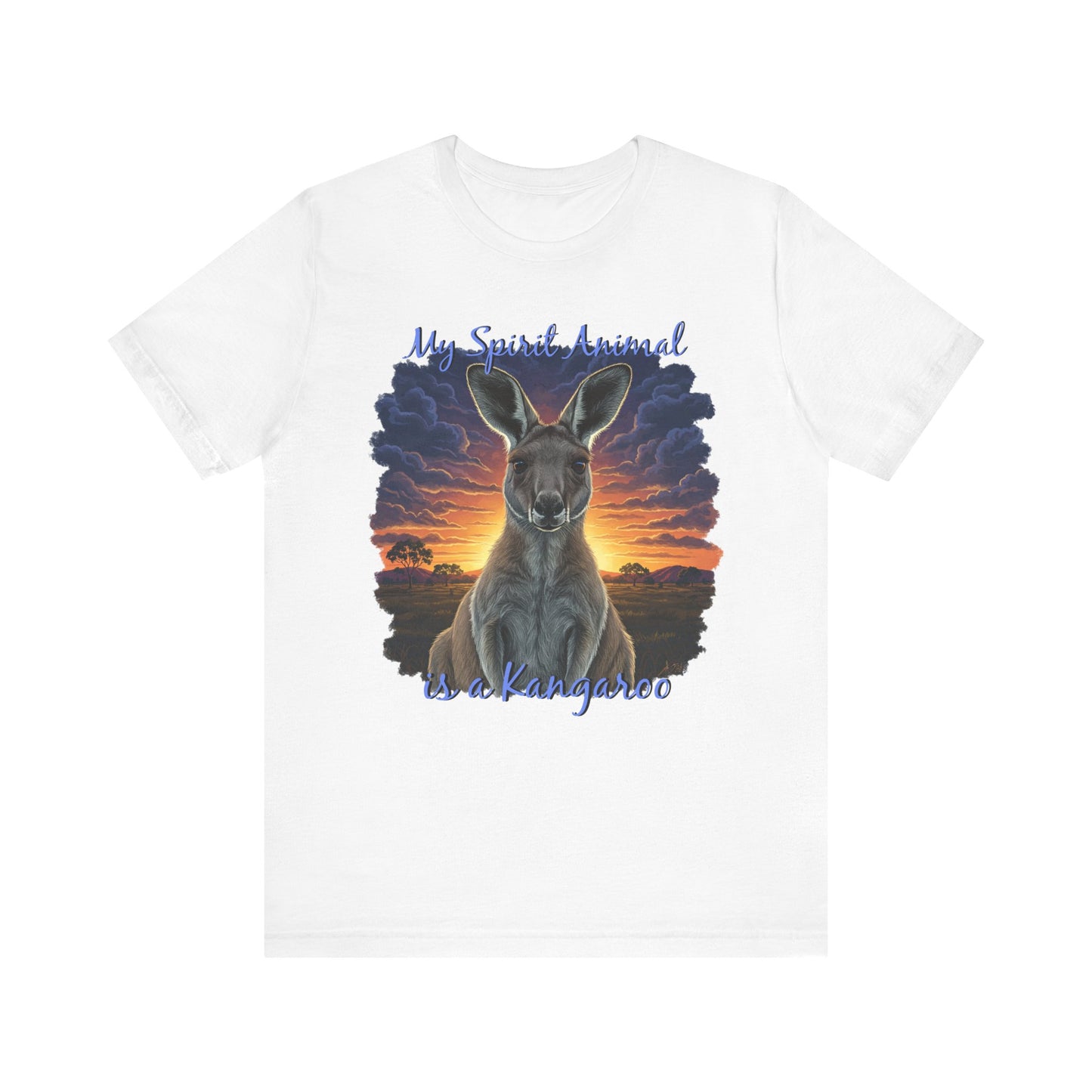 'My Spirit Animal is a Kangaroo' Tee - Unisex Jersey Short Sleeve T-Shirt for Wildlife Lovers, Aussies - Schmartypants