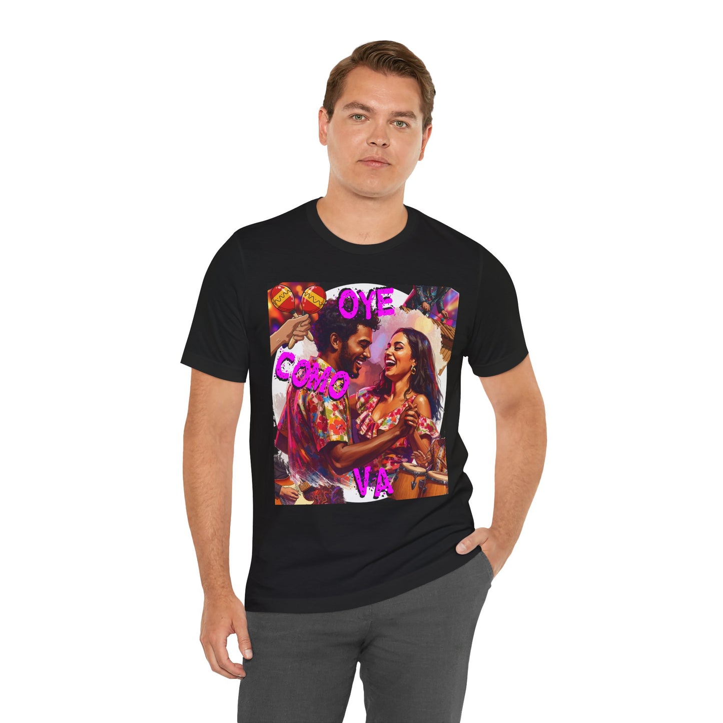 'Oye Como Va' Santana Inspired Tee for fans of Classic Rock and Latin Music