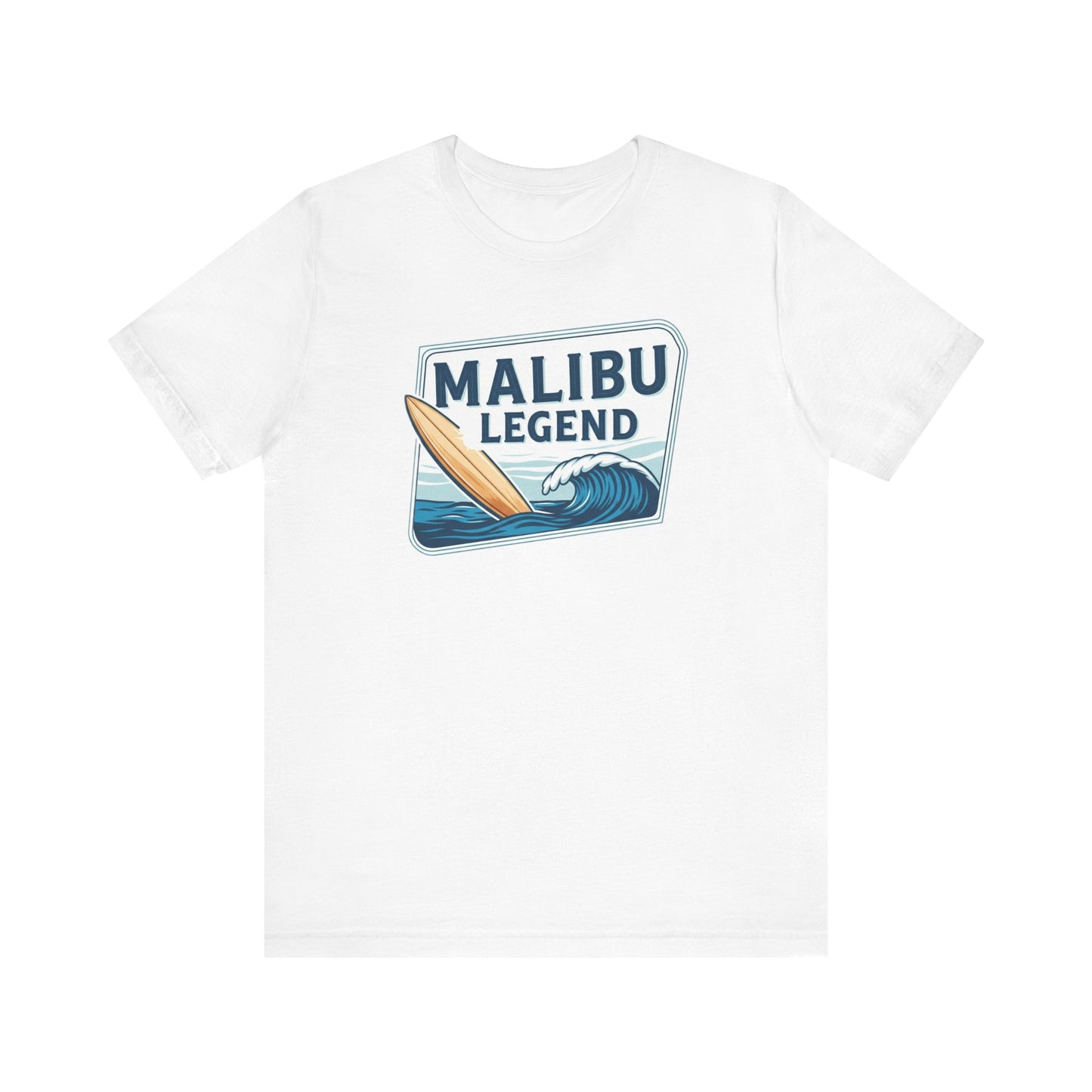 Malibu Legend Surf Tee | Unisex Jersey Short Sleeve Shirt, Beachwear, Summer Vibes, Surfing Gift, California Style, Malibu Souvenir Tee