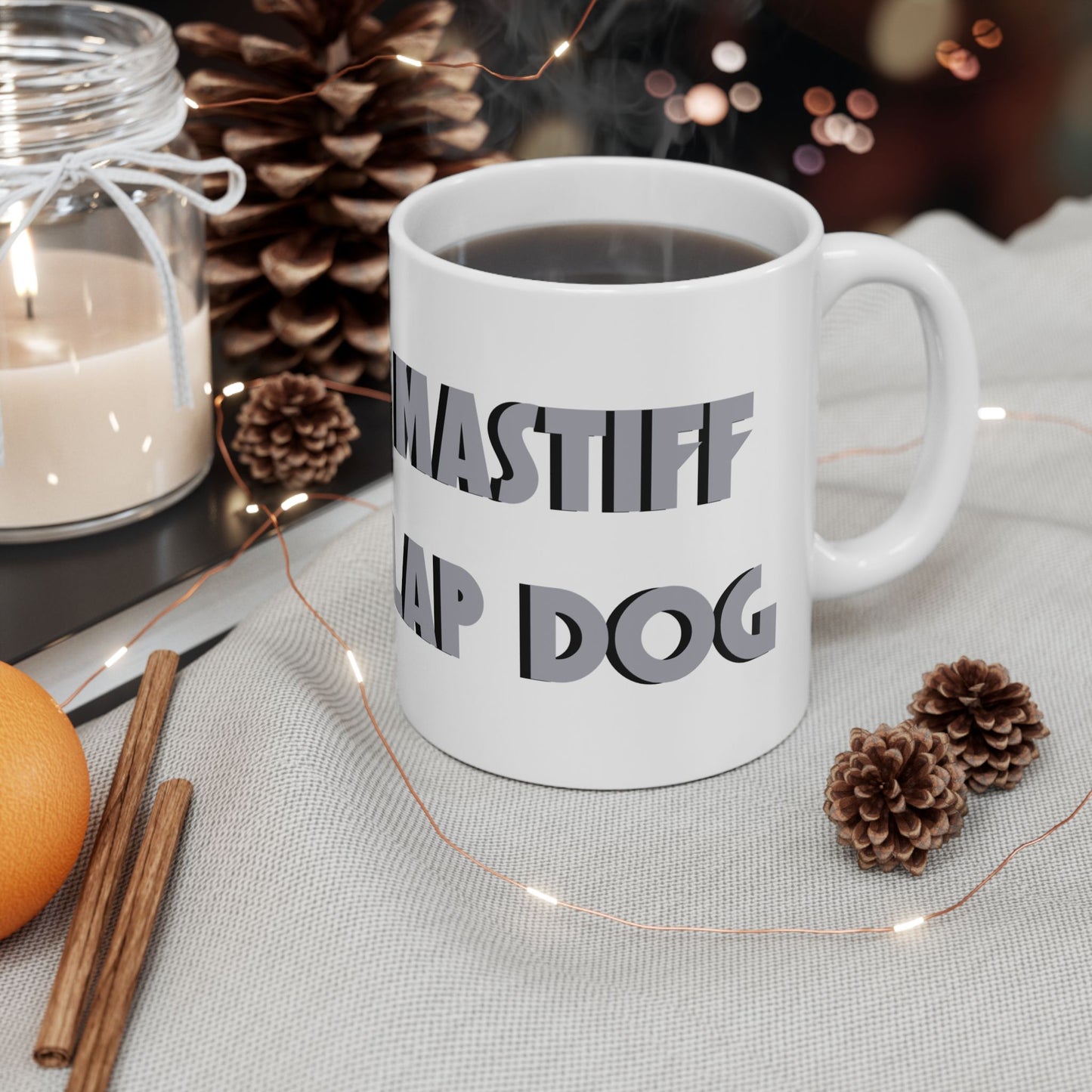Cozy Mastiff Lover's Ceramic Mug - Perfect Gift for Mastiff Dog Owners, Funny Coffee Cup, Home Decor, Pet Lover Gift, Relaxation Mug - Schmartypants
