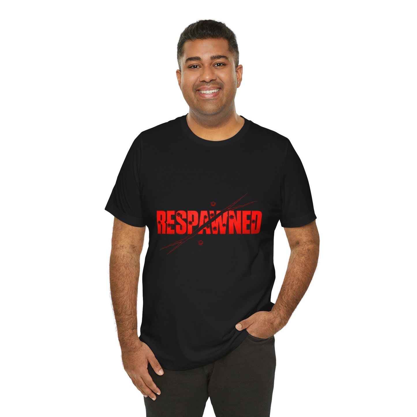 Respawned Gaming Short Sleeve Tee | Unisex, Casual Wear, Gamer Shirt, Gift for Gamers, Black T-Shirt