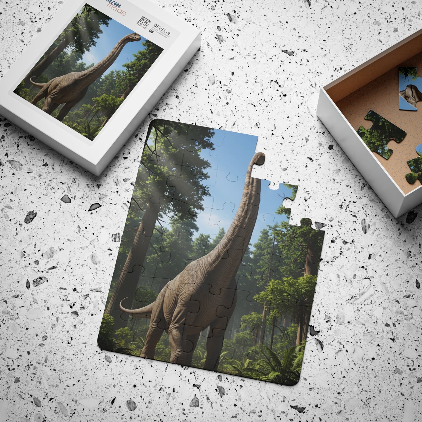 Brachiosaurus Jurassic Dinosaur Adventure Kids' Puzzle, 30-Piece, Fun Learning Game, Educational Toy, Dino-Themed Activity, Birthdays