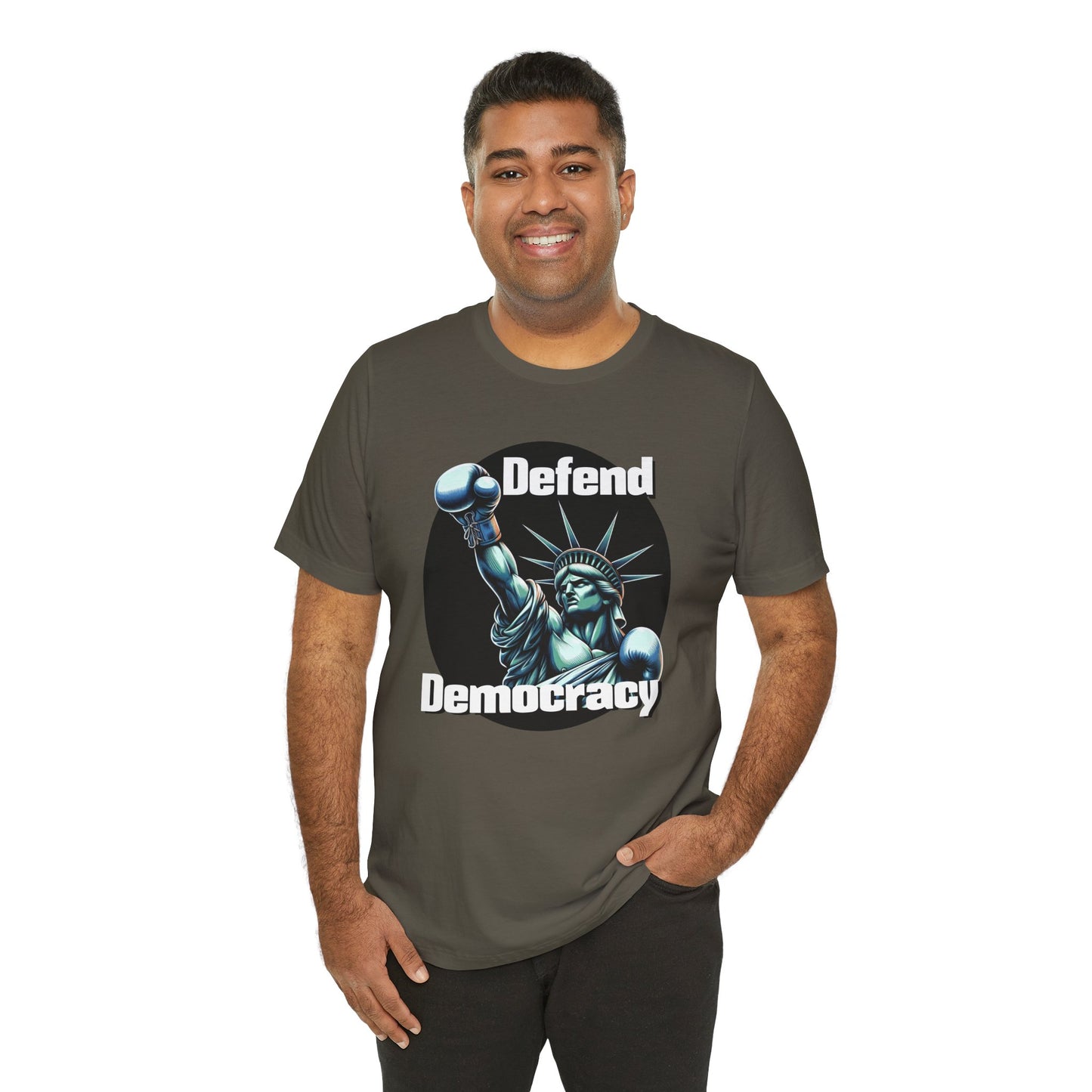 Defend Democracy Tee - Unisex Jersey Short Sleeve Shirt - Protest Wear - Activist Tee