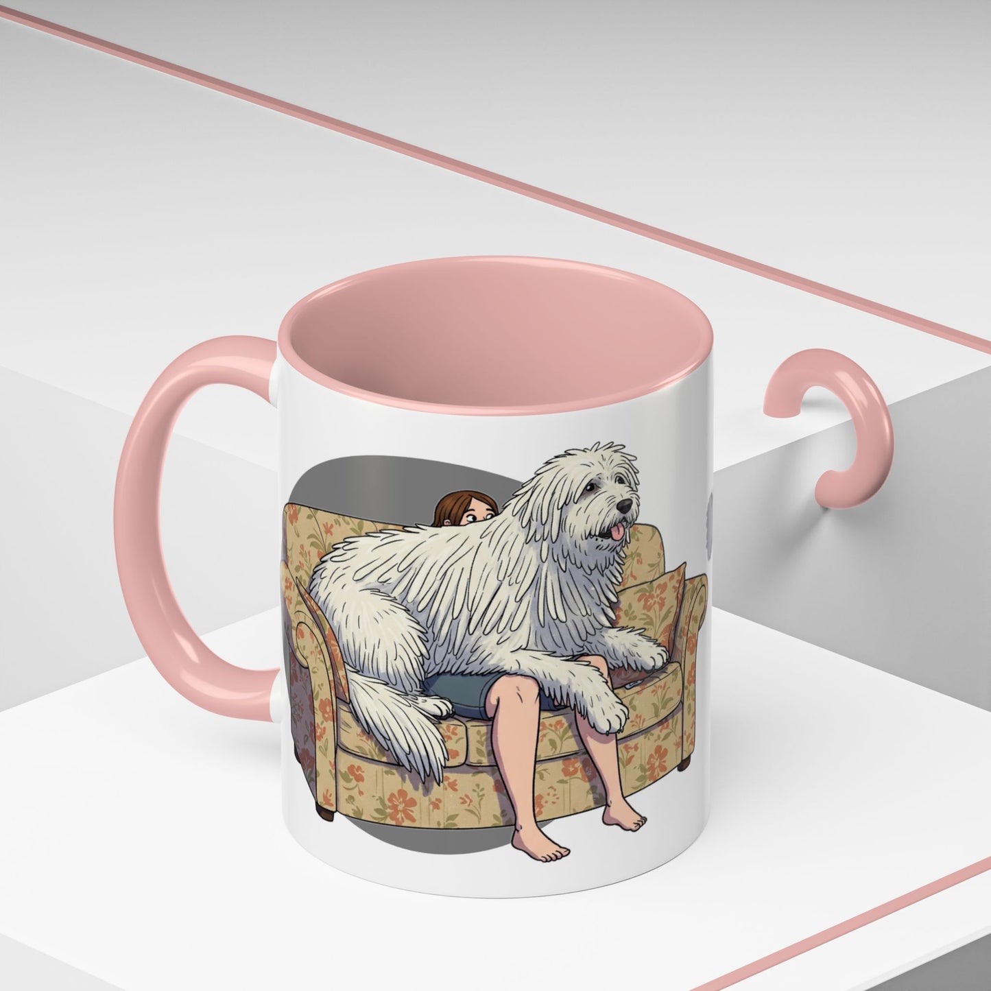 Komondor Lap Dog Coffee Mug - Funny Pet Lovers Gift - 11oz & 15oz - Schmartypants