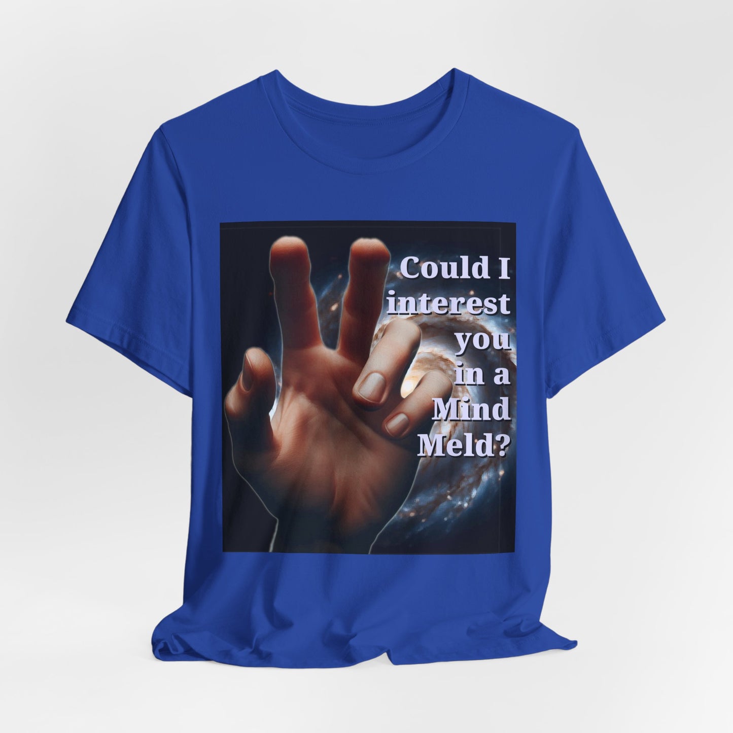 'Could I Interest You in a Mind Meld?' Graphic Tee - Hilarious Unisex Short Sleeve Shirt for Sci-Fi Lovers, Star Trek Fans, & Casual Wear - Schmartypants