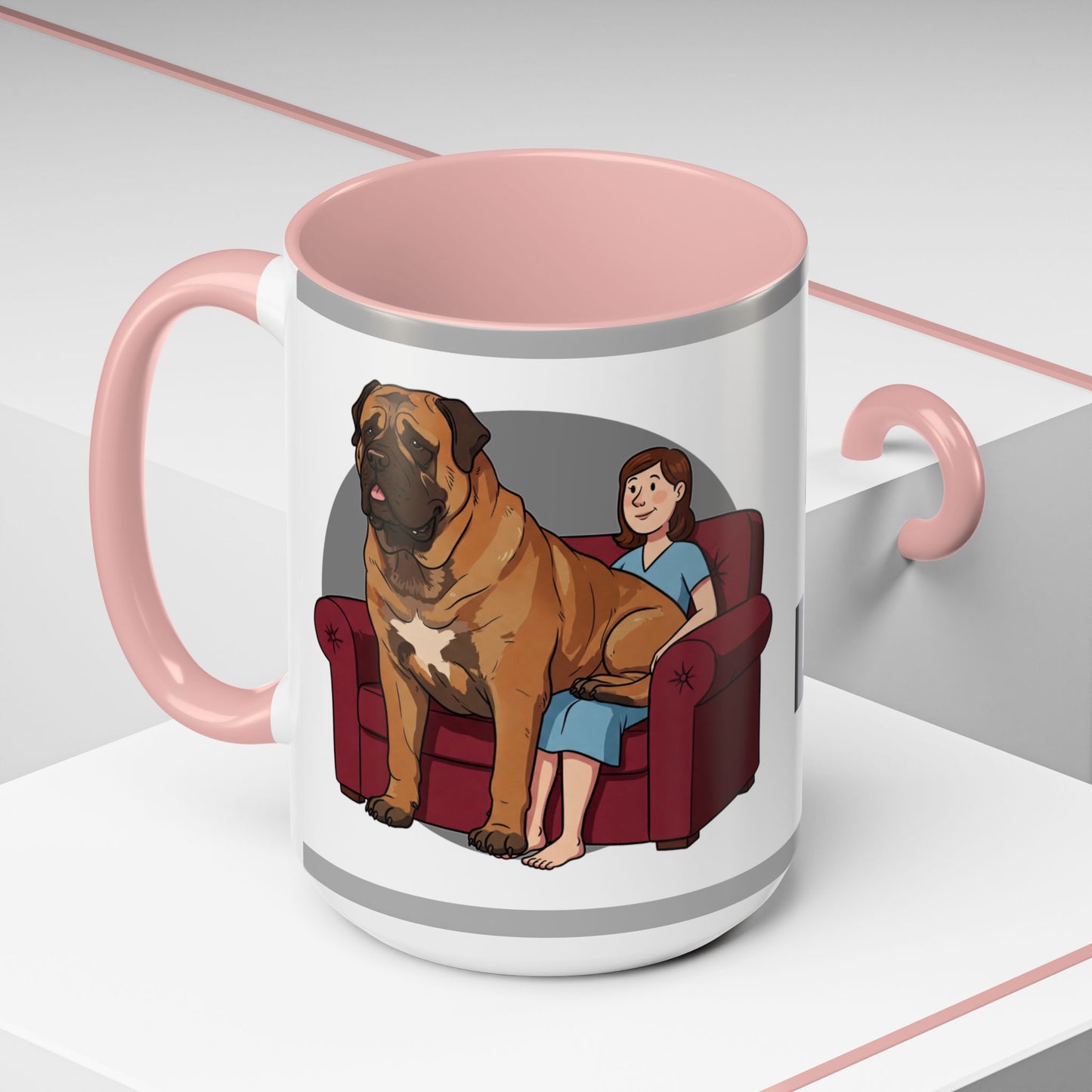 Mastiff Lap Dog Accent Coffee Mug - Perfect Funny Gift for Dog Lovers, Mastiff Breeders - Schmartypants