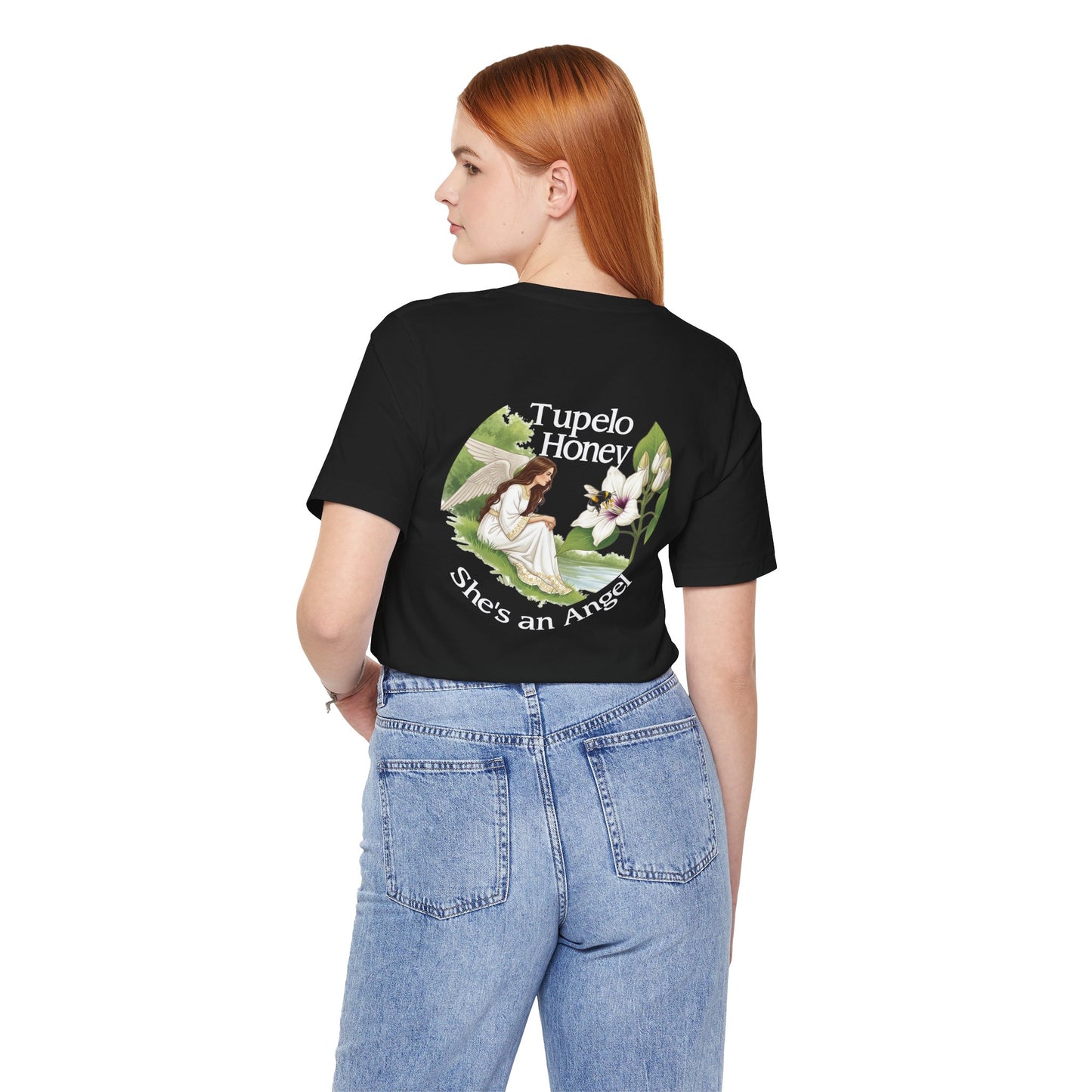 Elegant Tupelo Honey Unisex Tee, Angel Van Morrison Song Inspired Shirt, Concert-Goers Gift, Double-Sided Blossom Tee, Music Fans Present,