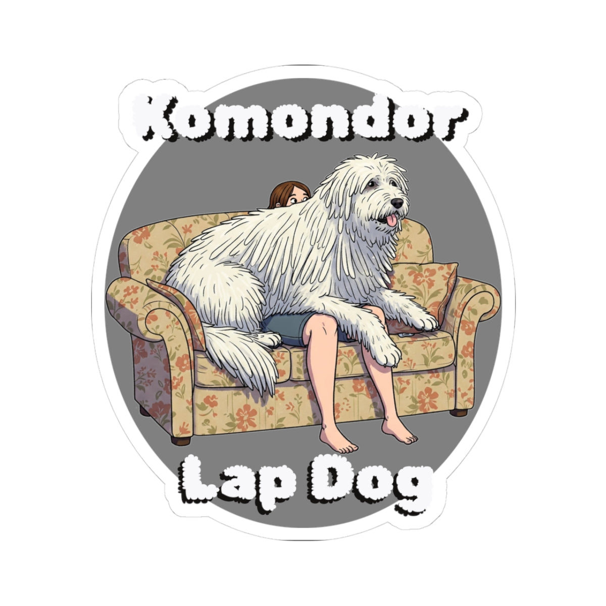 Funny Komondor Lap Dog Kiss-Cut Stickers for Dog Lovers - Perfect for Laptops & Water Bottles, Stocking Stuffer - Schmartypants