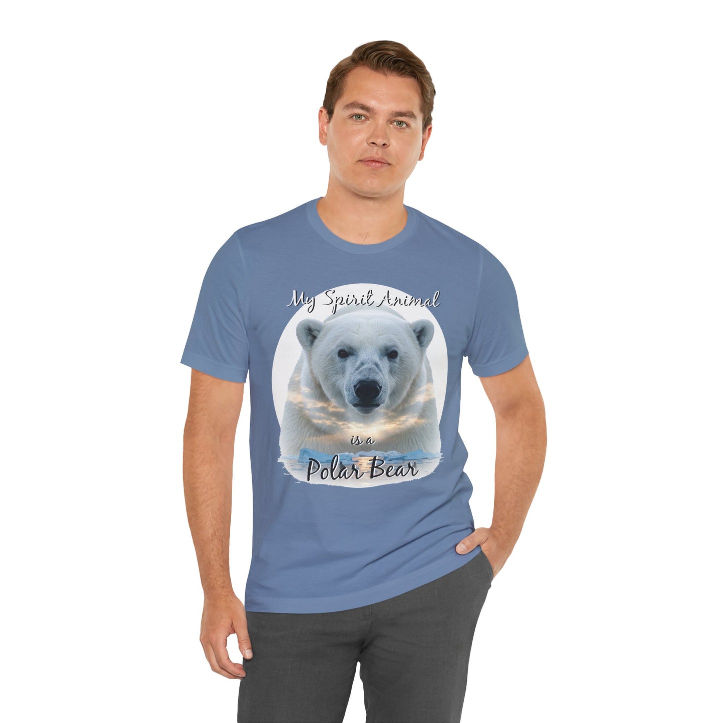 Polar Bear Tee, My Spirit Animal, Wildlife Lover Gift, Alaskan Traveler Shirt, Nature Enthusiast Top, Arctic Wildlife Apparel