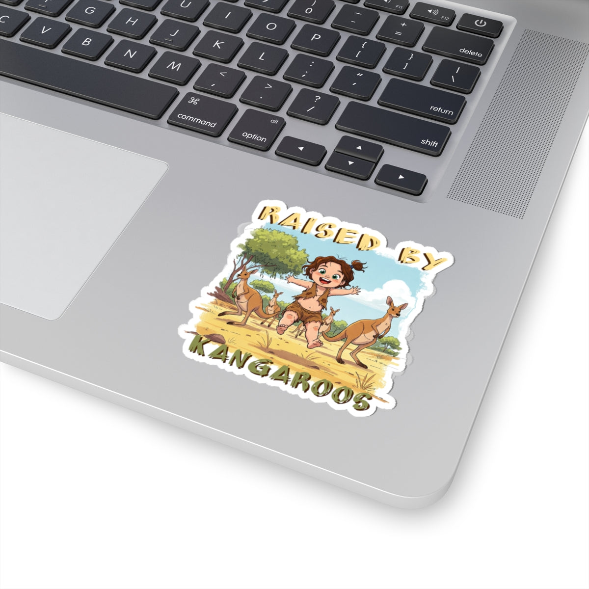 Raised by Kangaroos Kiss-Cut Stickers | Funny Animal Theme for Kids & Australian Nature Lovers - Schmartypants