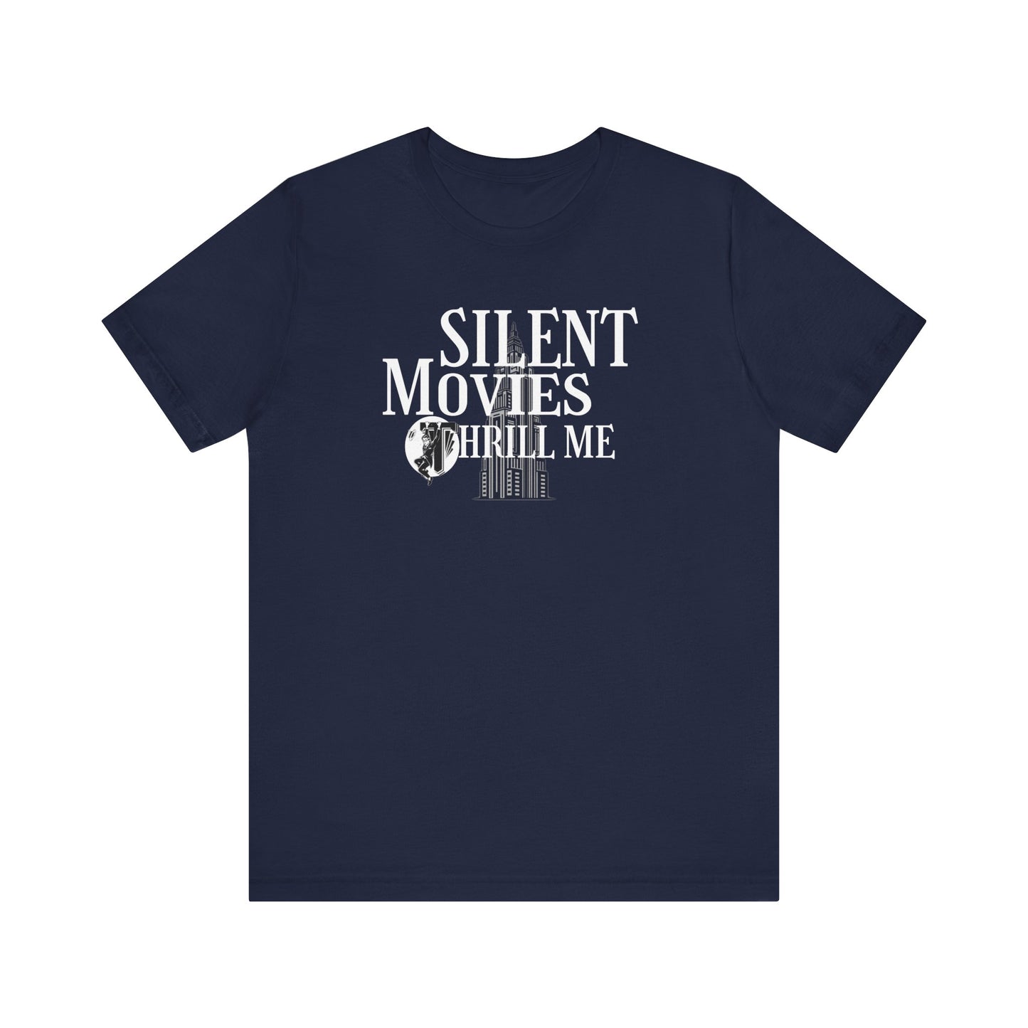 Silent Movies Thrill Me Tee, Unisex T-Shirt, Vintage Film Lover Shirt, Movie Buff Gift, Retro Cinema Apparel