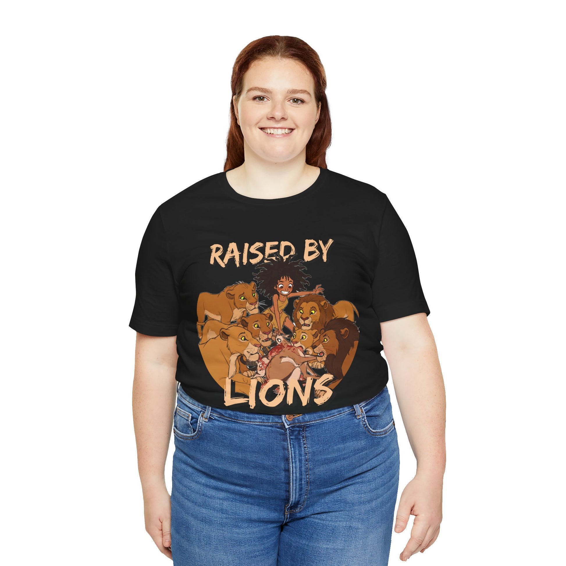Raised by Lions Unisex Tee, Funny Animal Shirt, Lion Lover Gift, Safari T-Shirt, Jungle Adventure Apparel, Casual Wear - Schmartypants
