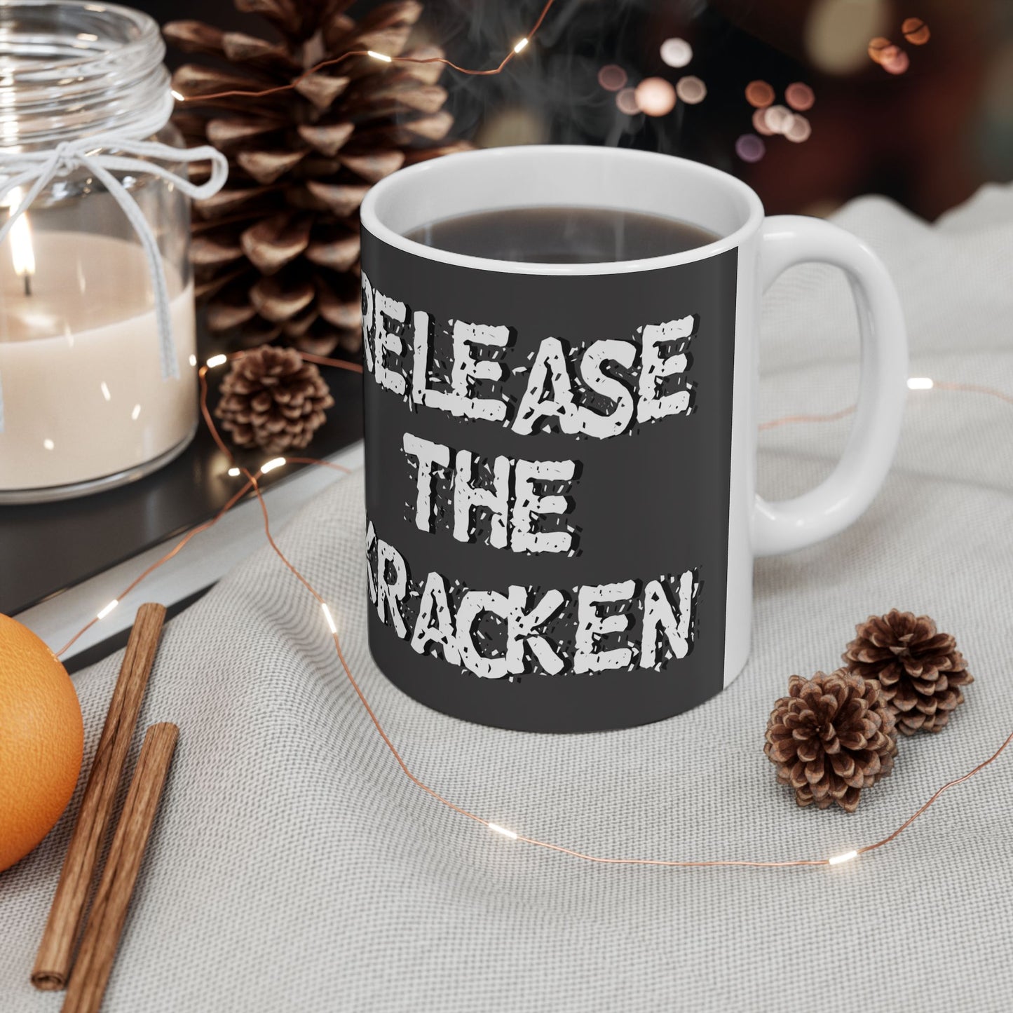 Octopus-Themed Ceramic Mug - "Release the Kraken" Design for Pirates and Gamers - Schmartypants