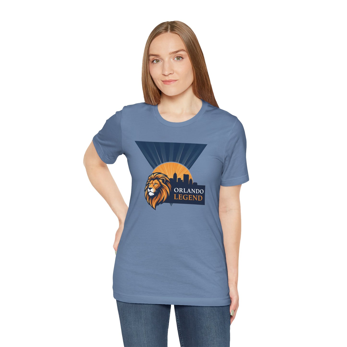 Orlando Legend Unisex Tee, Casual Graphic Tee, Lion Design Shirt, Gift for Fans, Everyday Wear, Florida Souvenir T-shirt