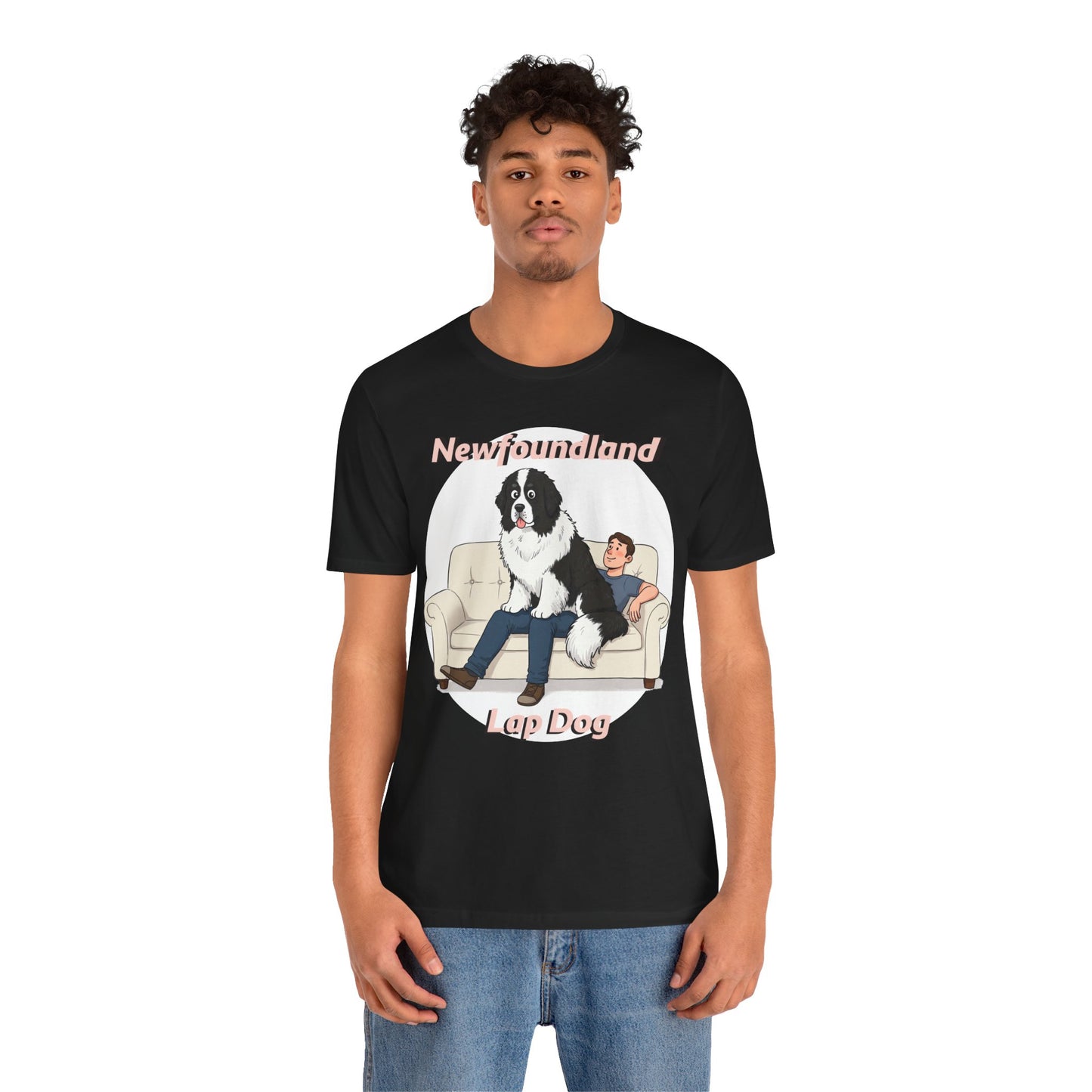Hilarious Newfoundland Lap Dog Tee - Cozy Unisex Jersey Short Sleeve Shirt for Dog Lovers - Schmartypants