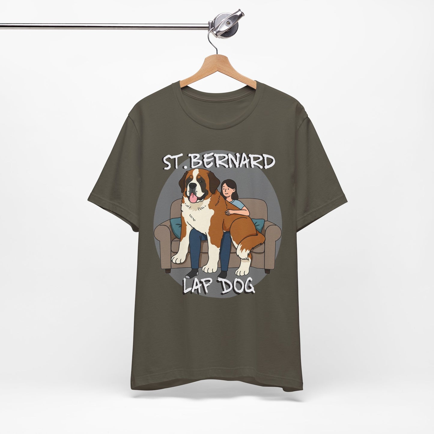 Funny St. Bernard Lap Dog Tee - Unisex Jersey Short Sleeve Tee for Dog Lovers - Schmartypants
