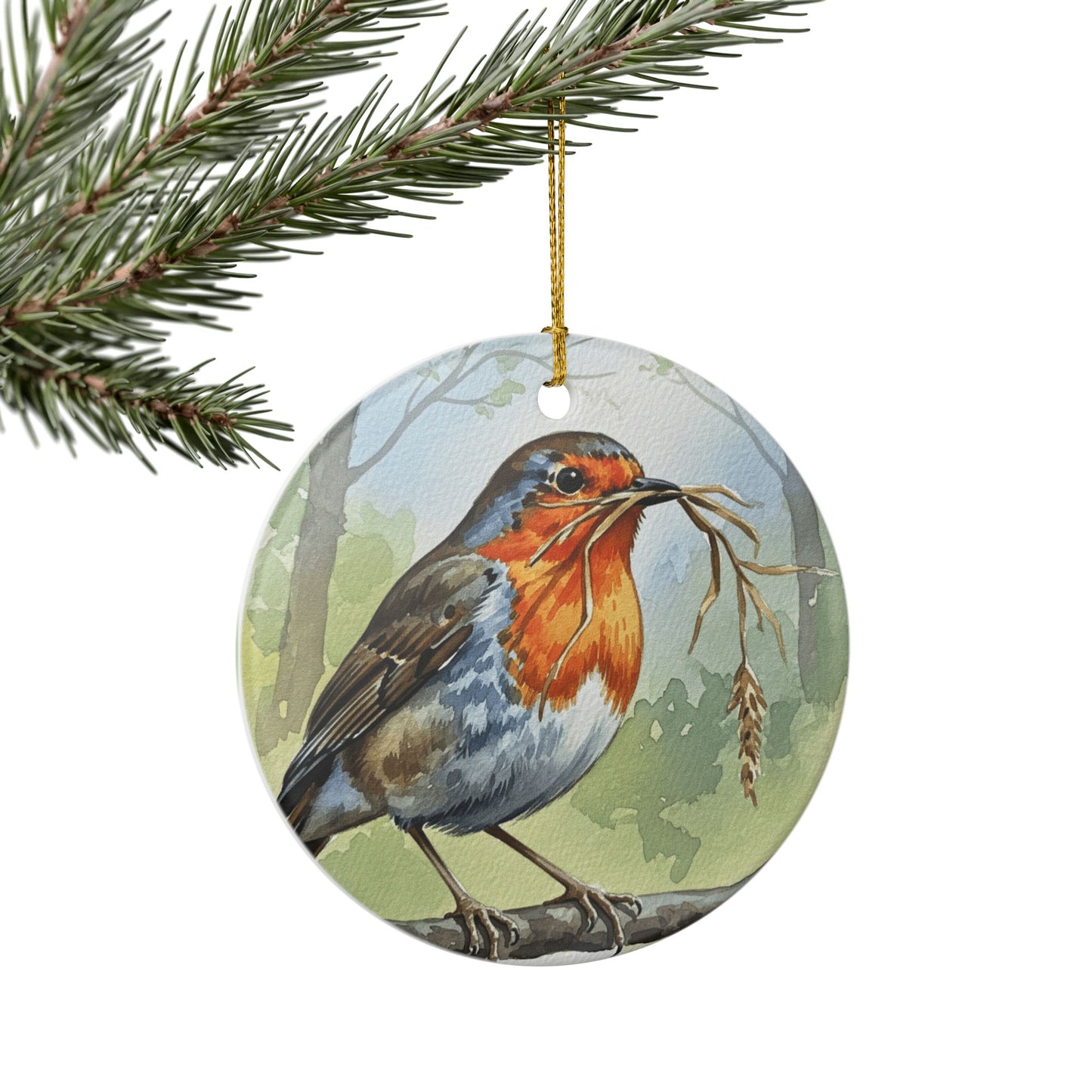 Charming Bird Ornament, Seasonal Home Decor, Nature Lover Gift, Christmas Decoration, Eco-Friendly Keepsake, Robin Ornament