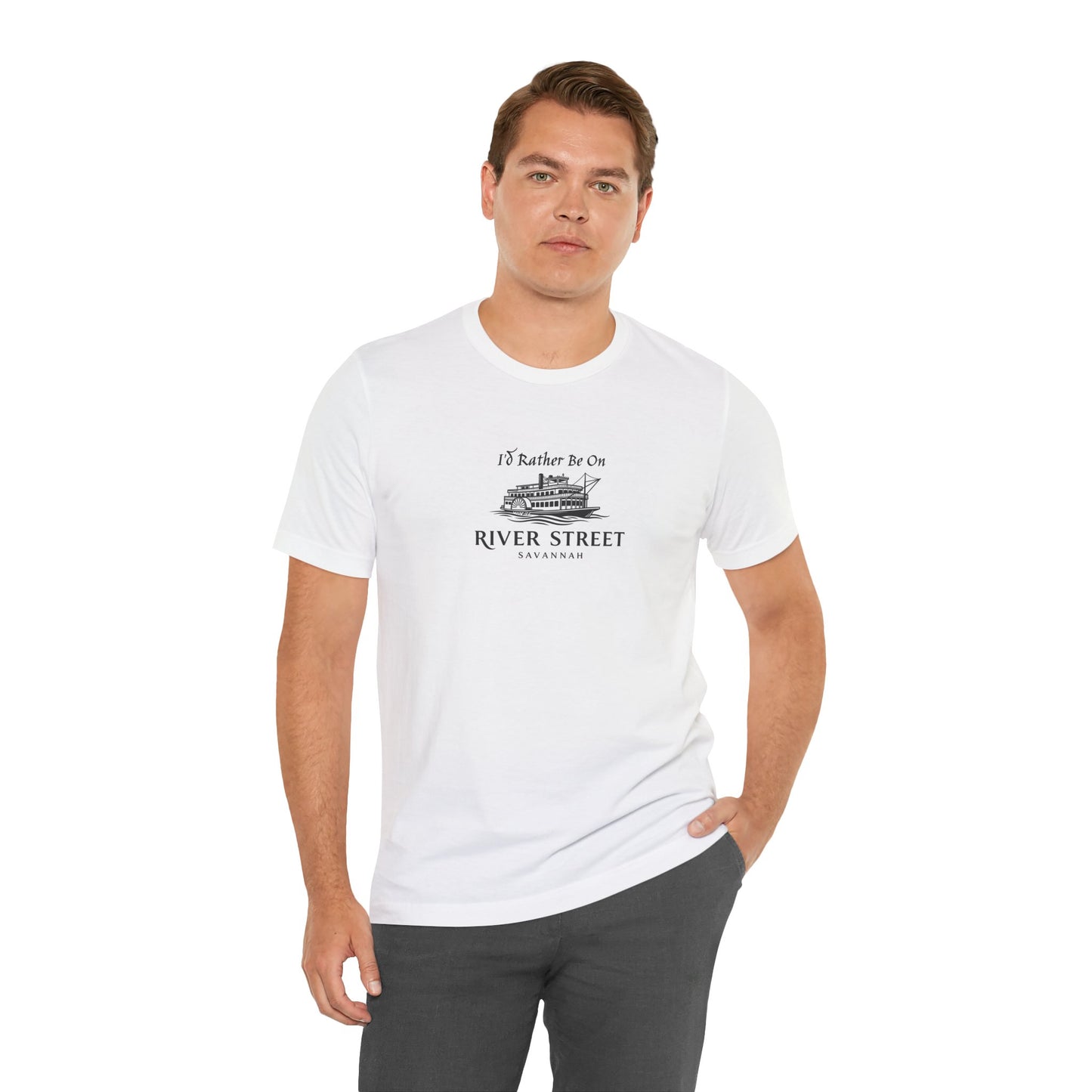 Savannah River Street Tee - I'd Rather Be On River Street, Casual T-Shirt, Travel Lover Gift, Summer Wear, Vacation Apparel, Unique Souvenir