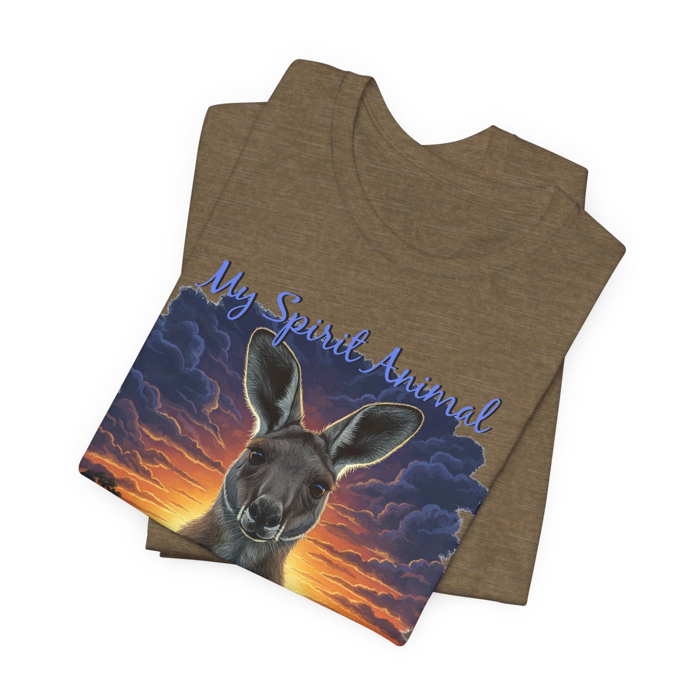 'My Spirit Animal is a Kangaroo' Tee - Unisex Jersey Short Sleeve T-Shirt for Wildlife Lovers, Aussies - Schmartypants