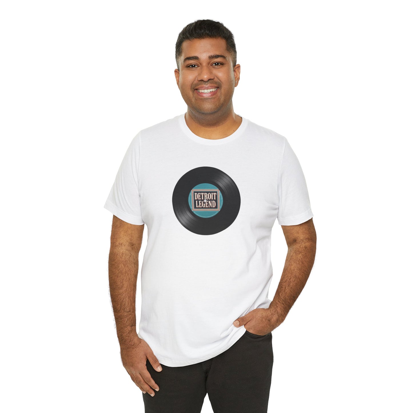 Detroit Legend Vinyl Record Tee, Music Lover Shirt, Unisex Casual Wear, Gift for Music Fans, Retro Record T-Shirt, Motown Shirt