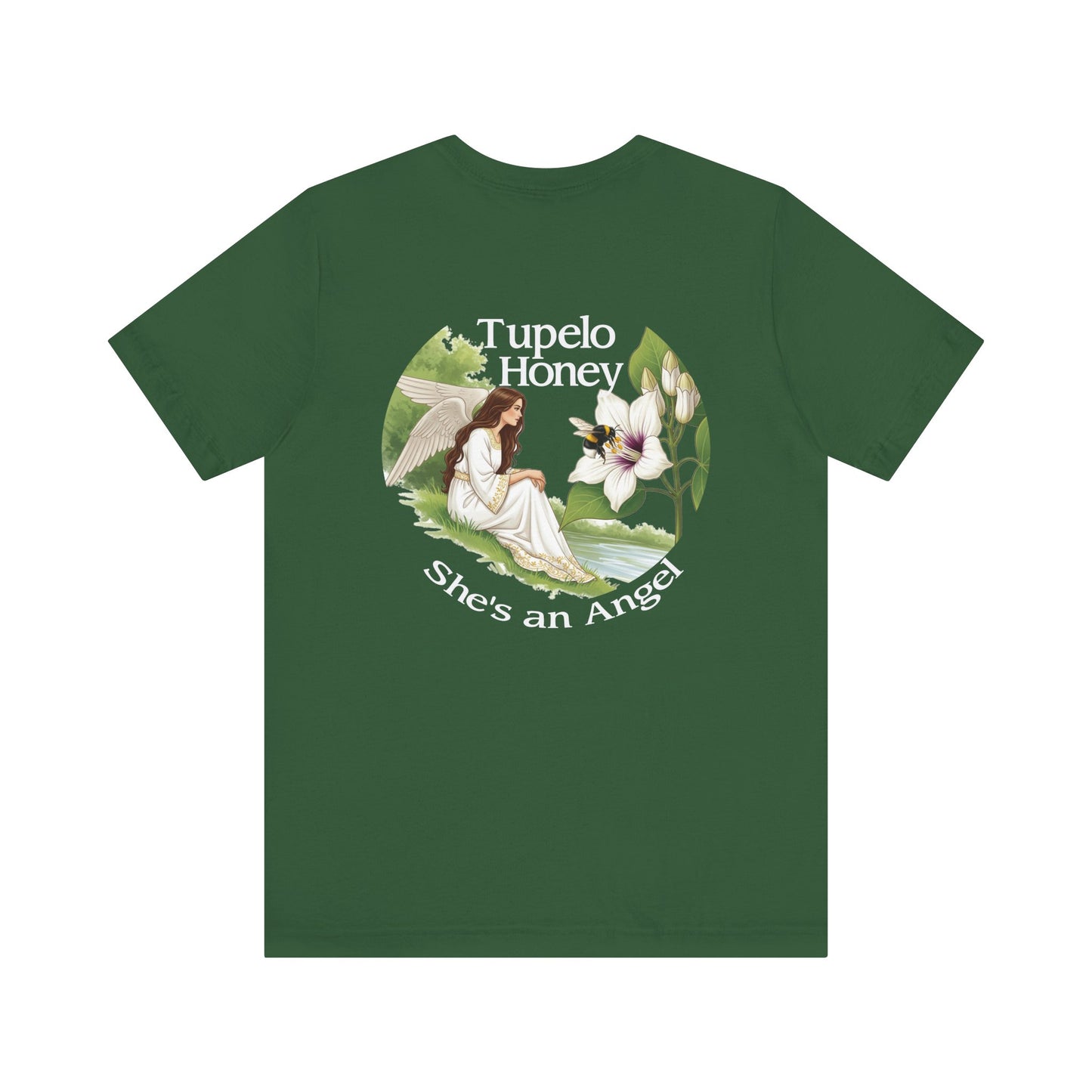 Elegant Tupelo Honey Unisex Tee, Angel Van Morrison Song Inspired Shirt, Concert-Goers Gift, Double-Sided Blossom Tee, Music Fans Present,