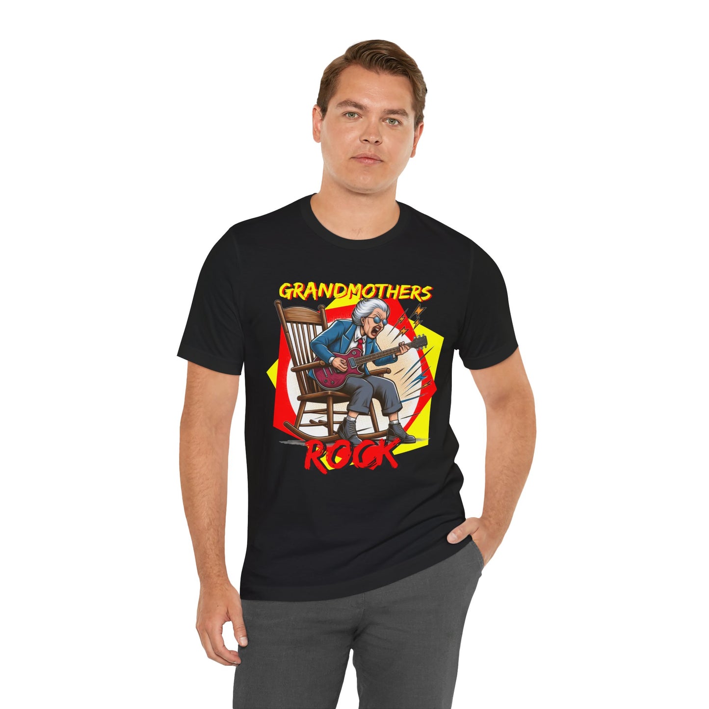 'Grandmothers Rock' Unisex Jersey Short Sleeve Tee - Funny Gift to Show Love for the Special Grandmother in Your Life - Schmartypants