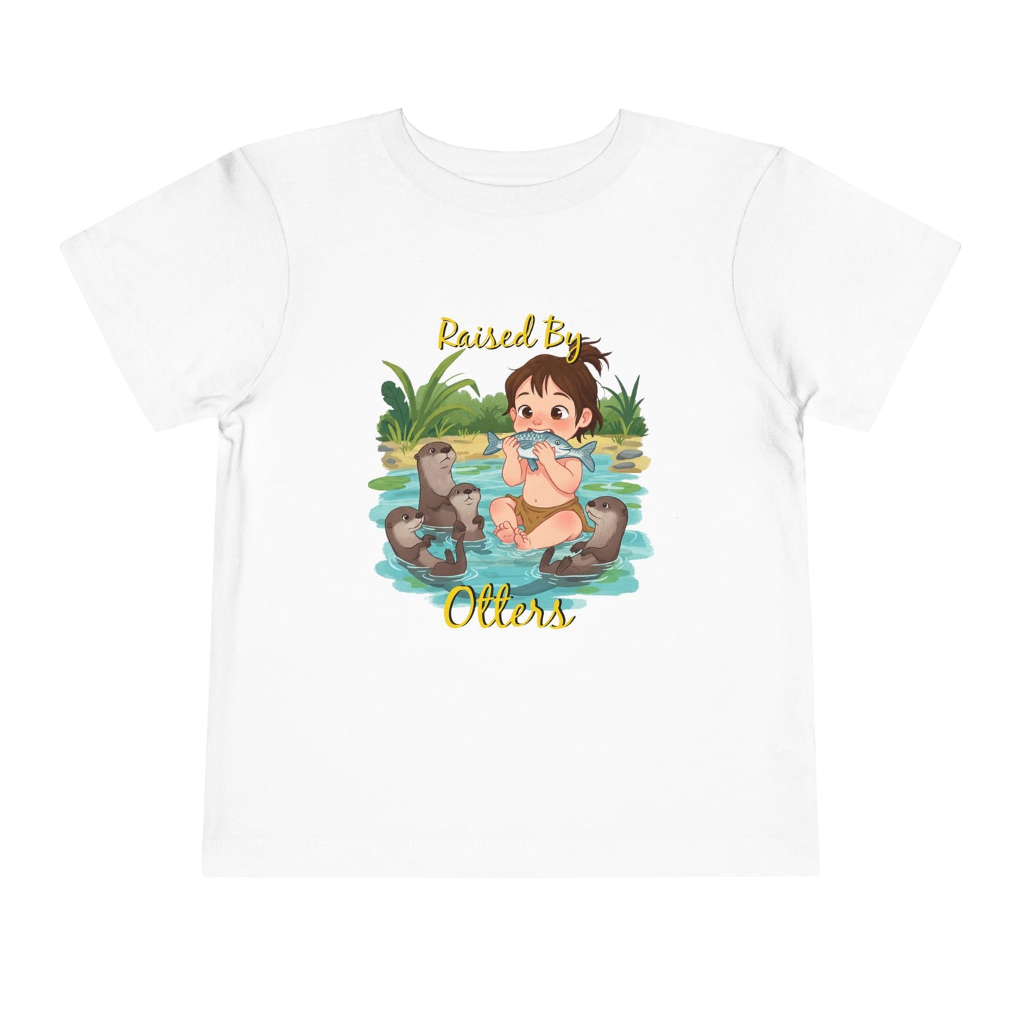 Toddler Short Sleeve Tee | 'Raised By Otters', Cute Kids T-Shirt, Summer Apparel, Gift for Animal Lovers, Playful Toddler Outfit