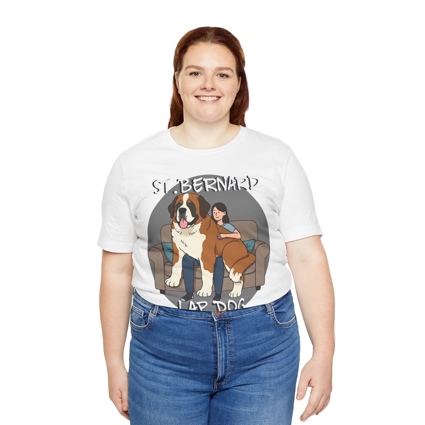 Funny St. Bernard Lap Dog Tee - Unisex Jersey Short Sleeve Tee for Dog Lovers - Schmartypants