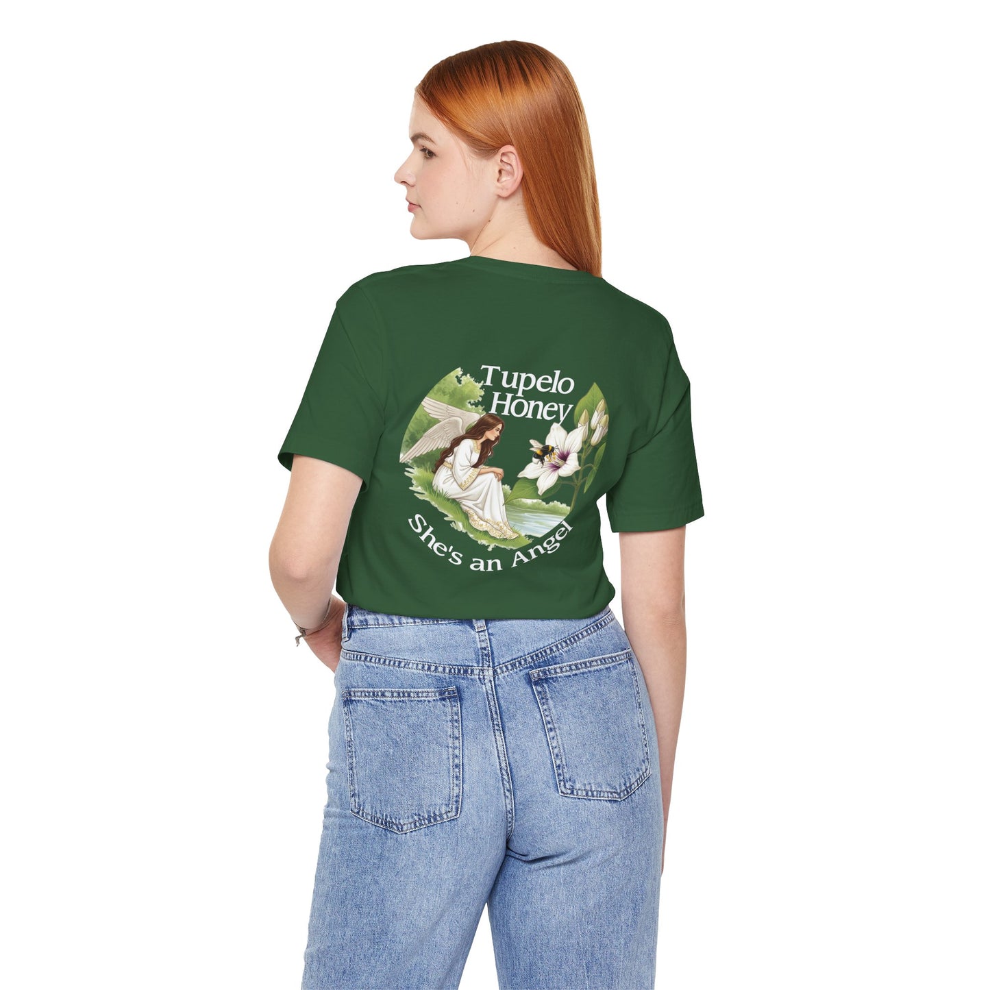 Elegant Tupelo Honey Unisex Tee, Angel Van Morrison Song Inspired Shirt, Concert-Goers Gift, Double-Sided Blossom Tee, Music Fans Present,