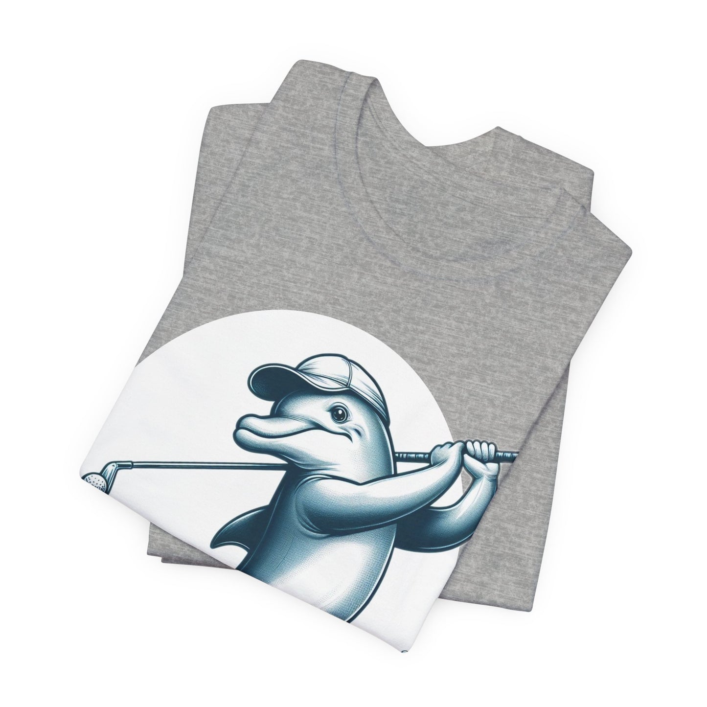 Funny Dolphin Golfing Tee - "Sorry, I’m Golphin" Unisex Jersey Short Sleeve Shirt - Dad Joke and Golfers Gift - Schmartypants