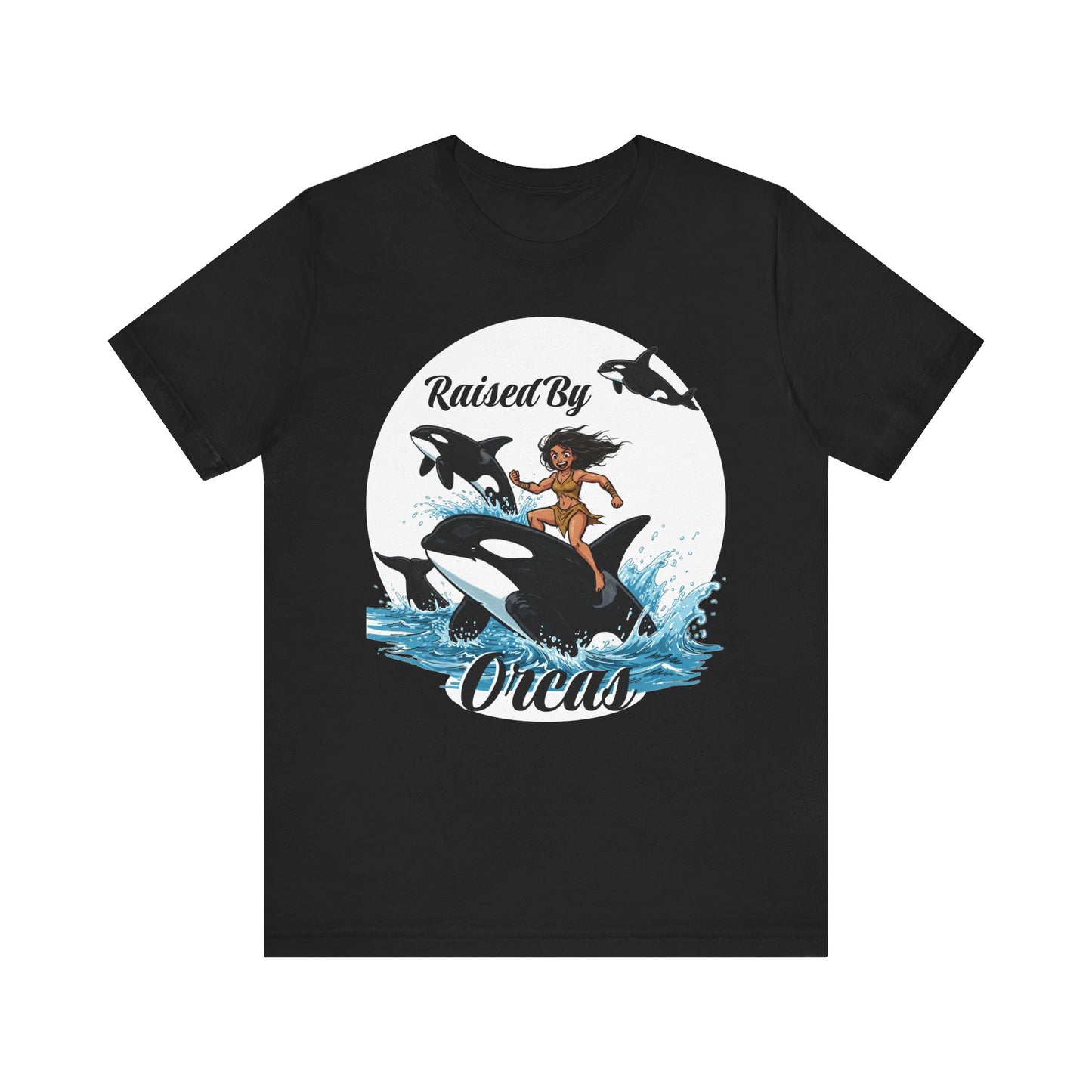 'Raised By Orcas' Unisex Tee | Ocean Lover Shirt, Animal Spirit Tee, Whale Enthusiast Gift, Nautical Apparel, Summer Essentials