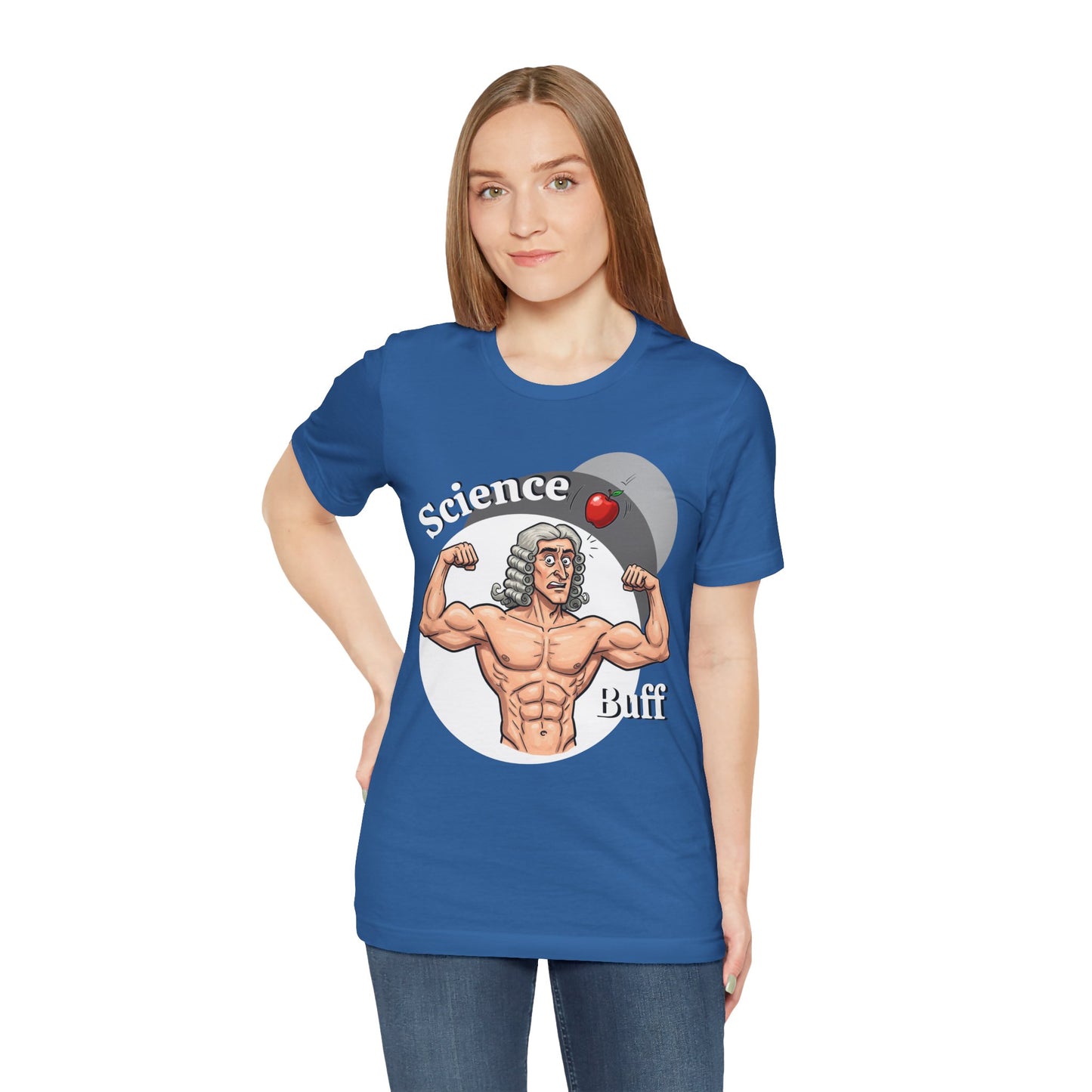 Funny 'Science Buff' Unisex Tee, Funny Science Shirt, Gift for STEM Lovers, Academic Humor T-Shirt, Geeky Top, Science Enthusiast Apparel, Sir Isaac Newton Fans - Schmartypants