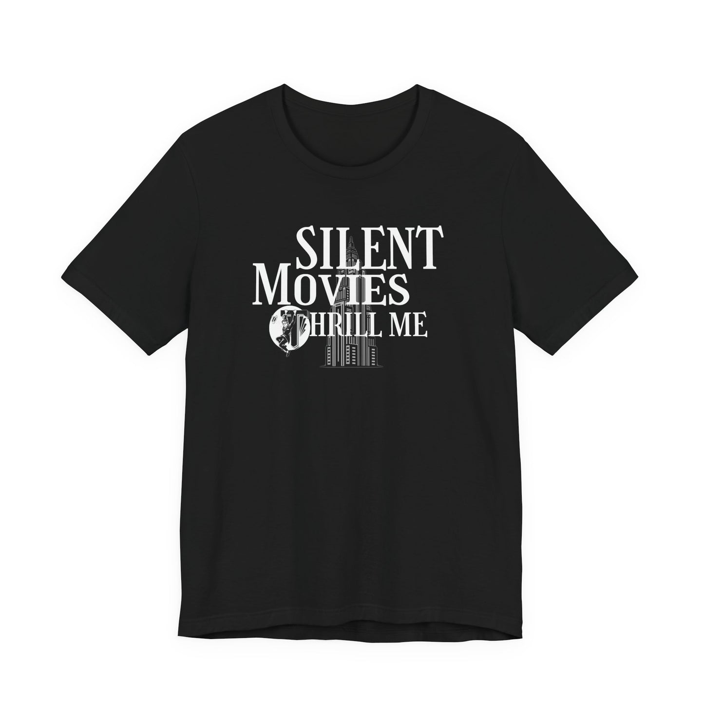 Silent Movies Thrill Me Tee, Unisex T-Shirt, Vintage Film Lover Shirt, Movie Buff Gift, Retro Cinema Apparel