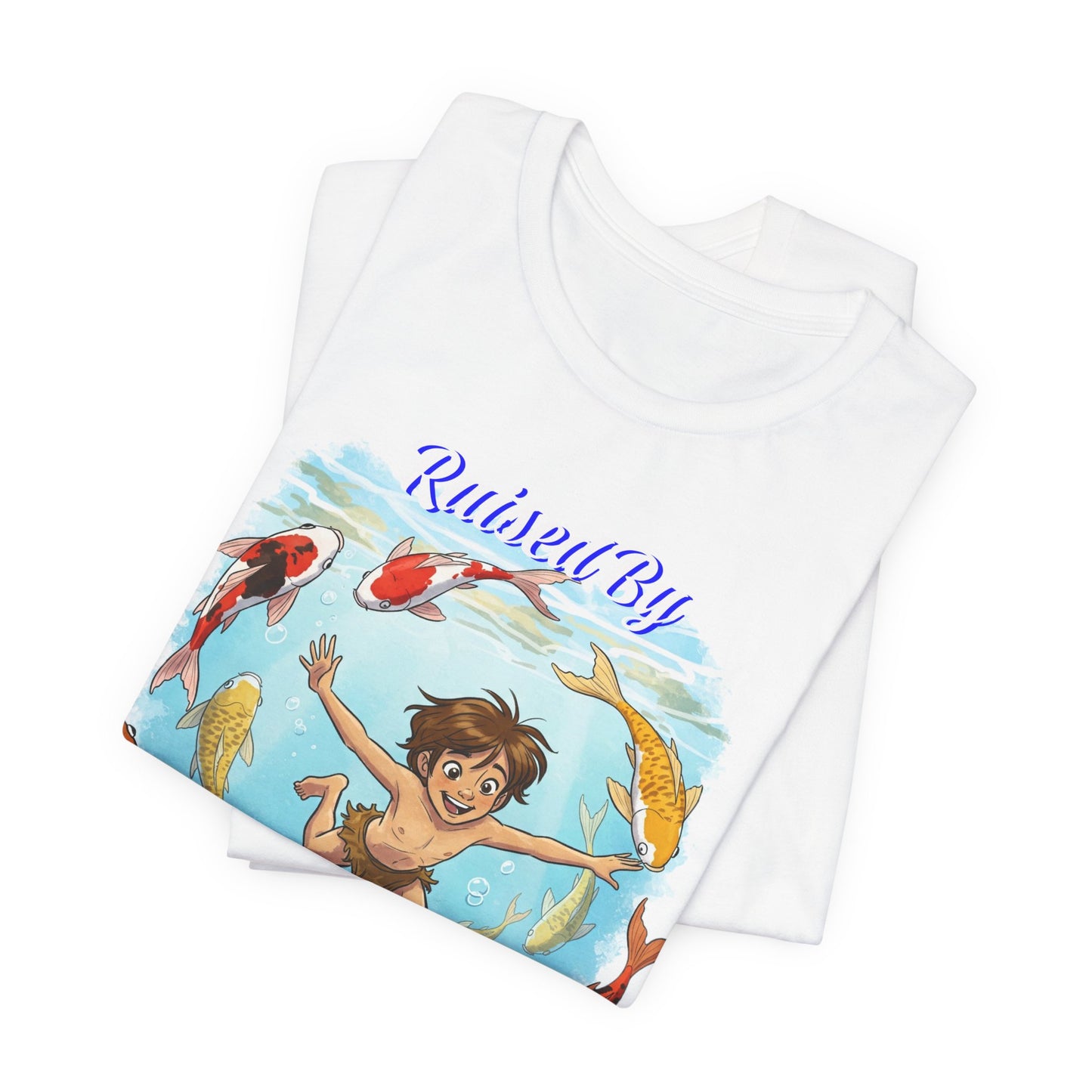 'Raised By Koi; Unisex Jersey Tee - Funny Graphic Tee for Aquatic Lovers, Cute Gift for Birthdays, Casual Wear, Summer Fashion, Relaxed Style - Schmartypants