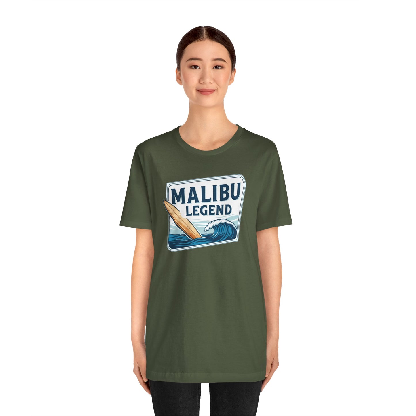 Malibu Legend Surf Tee | Unisex Jersey Short Sleeve Shirt, Beachwear, Summer Vibes, Surfing Gift, California Style, Malibu Souvenir Tee