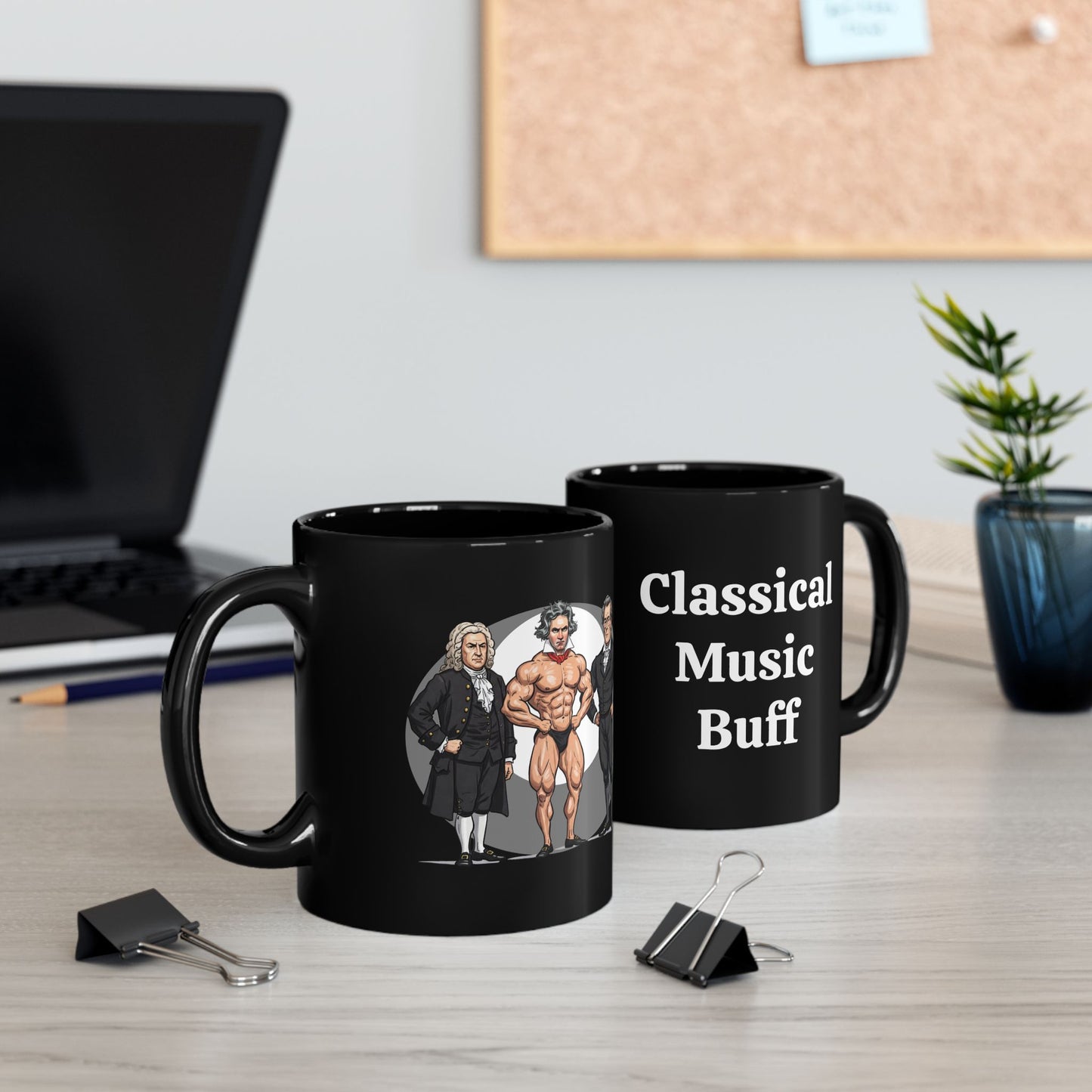 'Classical Music Buff' Mug - 11oz & 15oz, Funny Perfect Gift for Musicians, Music Lovers, Coffee Enthusiasts, Birthday, Celebration, Home Decor, Symphony - Schmartypants