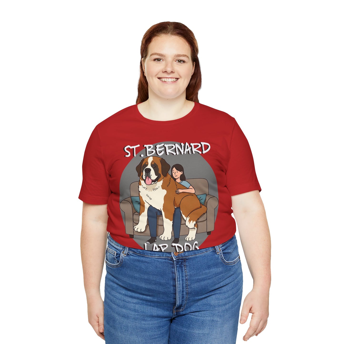 Funny St. Bernard Lap Dog Tee - Unisex Jersey Short Sleeve Tee for Dog Lovers - Schmartypants