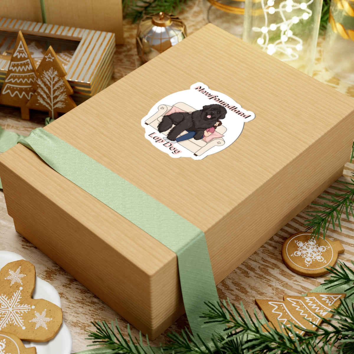 Newfoundland Lap Dog Kiss-Cut Stickers | Cute Dog Lover Decals for Laptops & More - Schmartypants