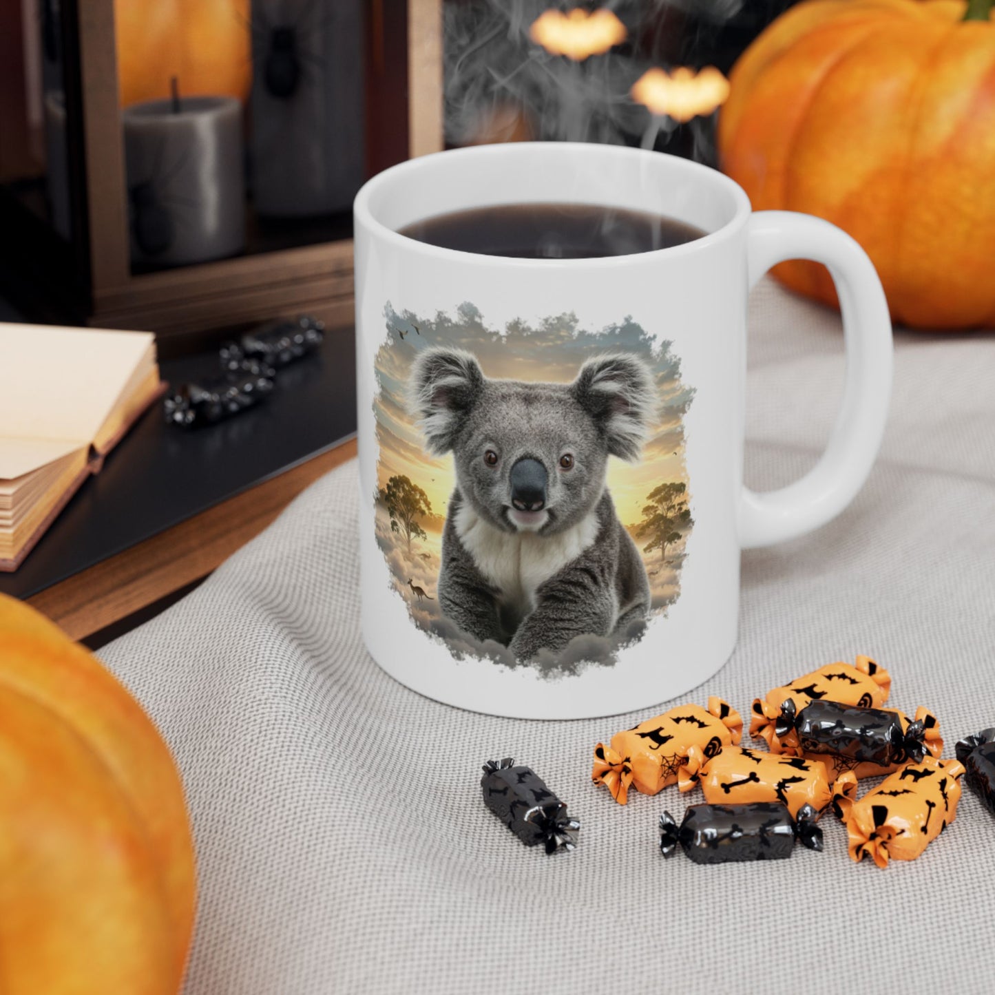Cozy 'My Spirit Animal is a Koala' Ceramic Mug, Cute Animal Coffee Cup, Nature Lover Gift, Perfect for Animal Theme Parties