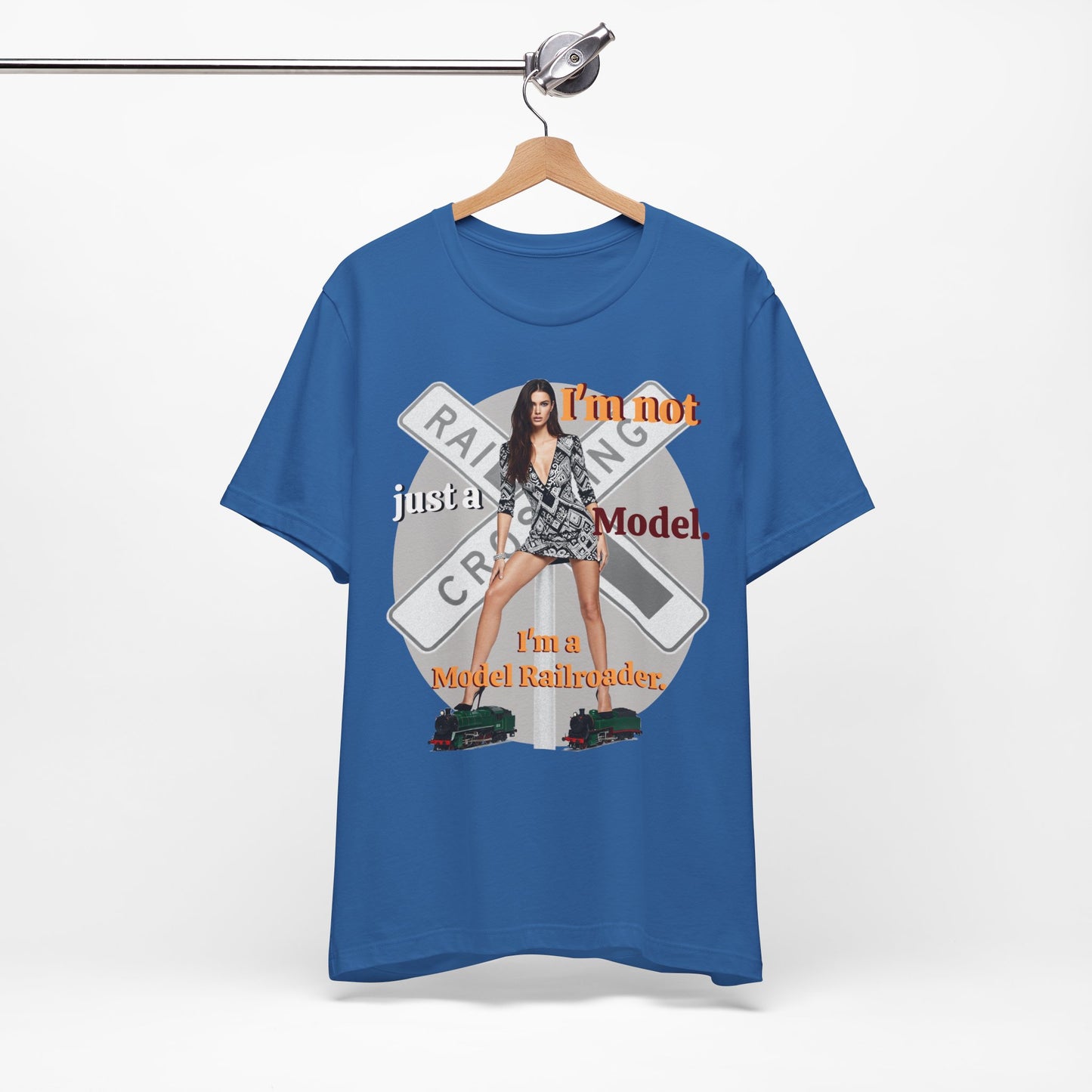 Railroad Model Unisex Tee, Train Lover Gift, Funny 'Model Railroader' Shirt, Model Railroading Apparel, Unique Graphic T-Shirt - Schmartypants