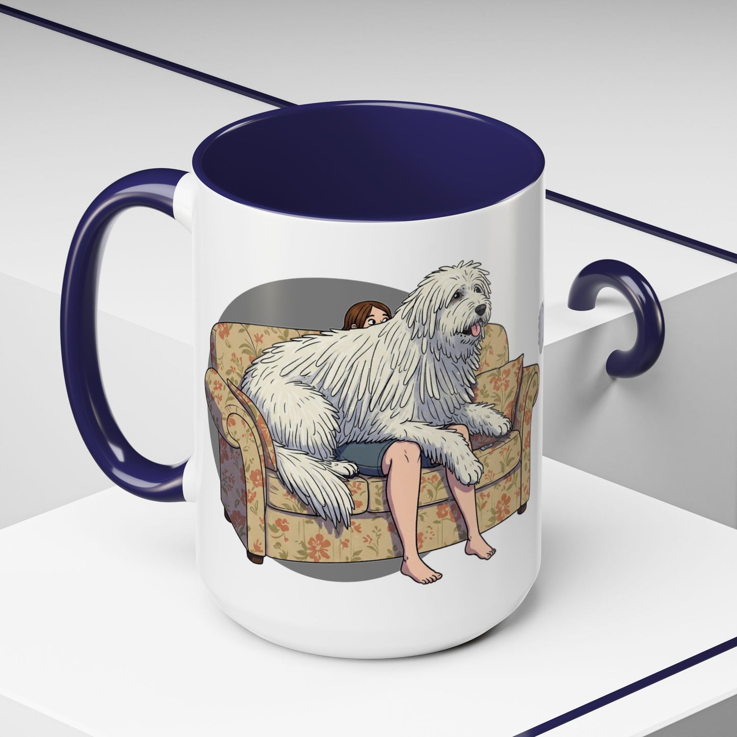 Komondor Lap Dog Coffee Mug - Funny Pet Lovers Gift - 11oz & 15oz - Schmartypants