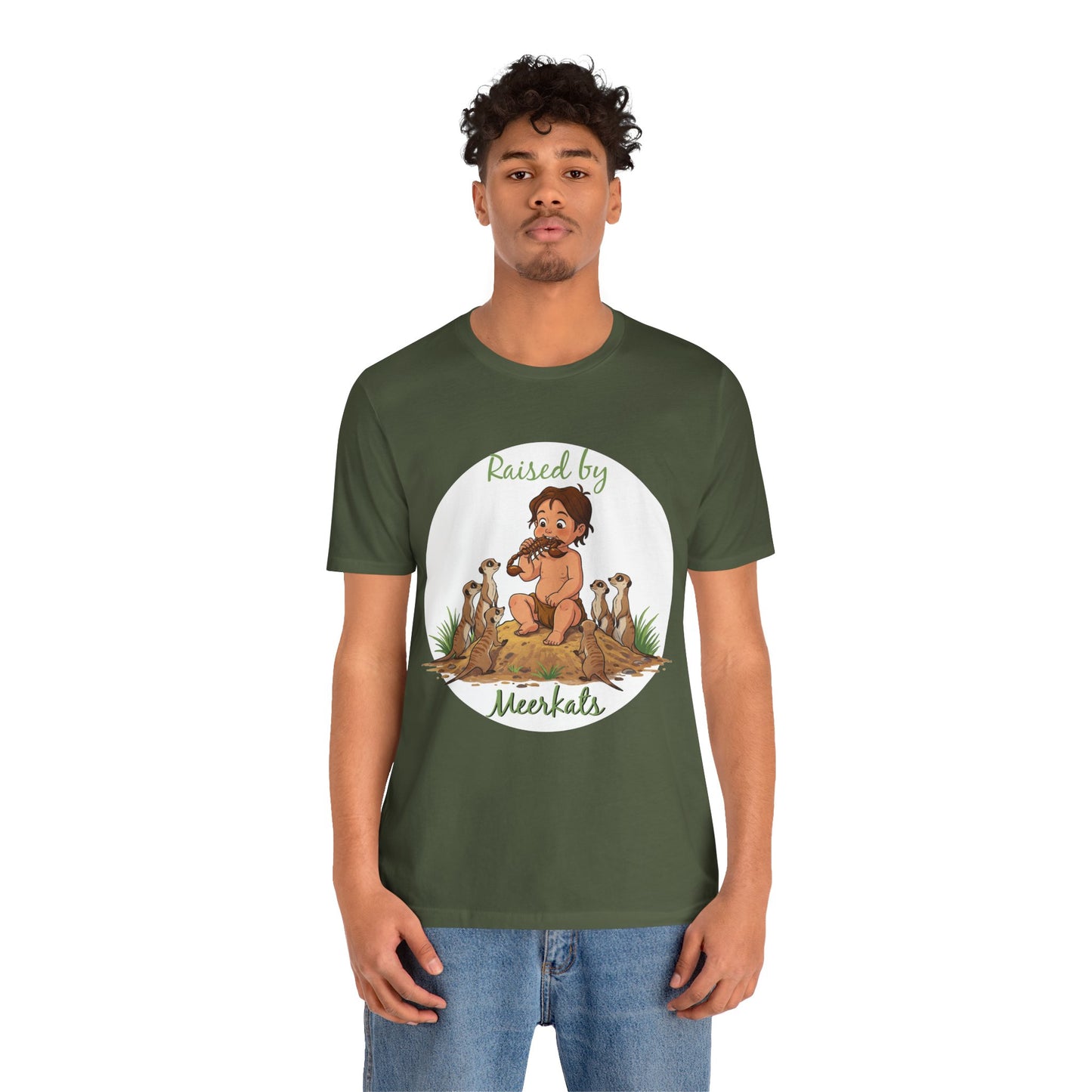 Funny 'Raised by Meerkats' Unisex Tee for Meerkat and Wildlife Lovers - Schmartypants
