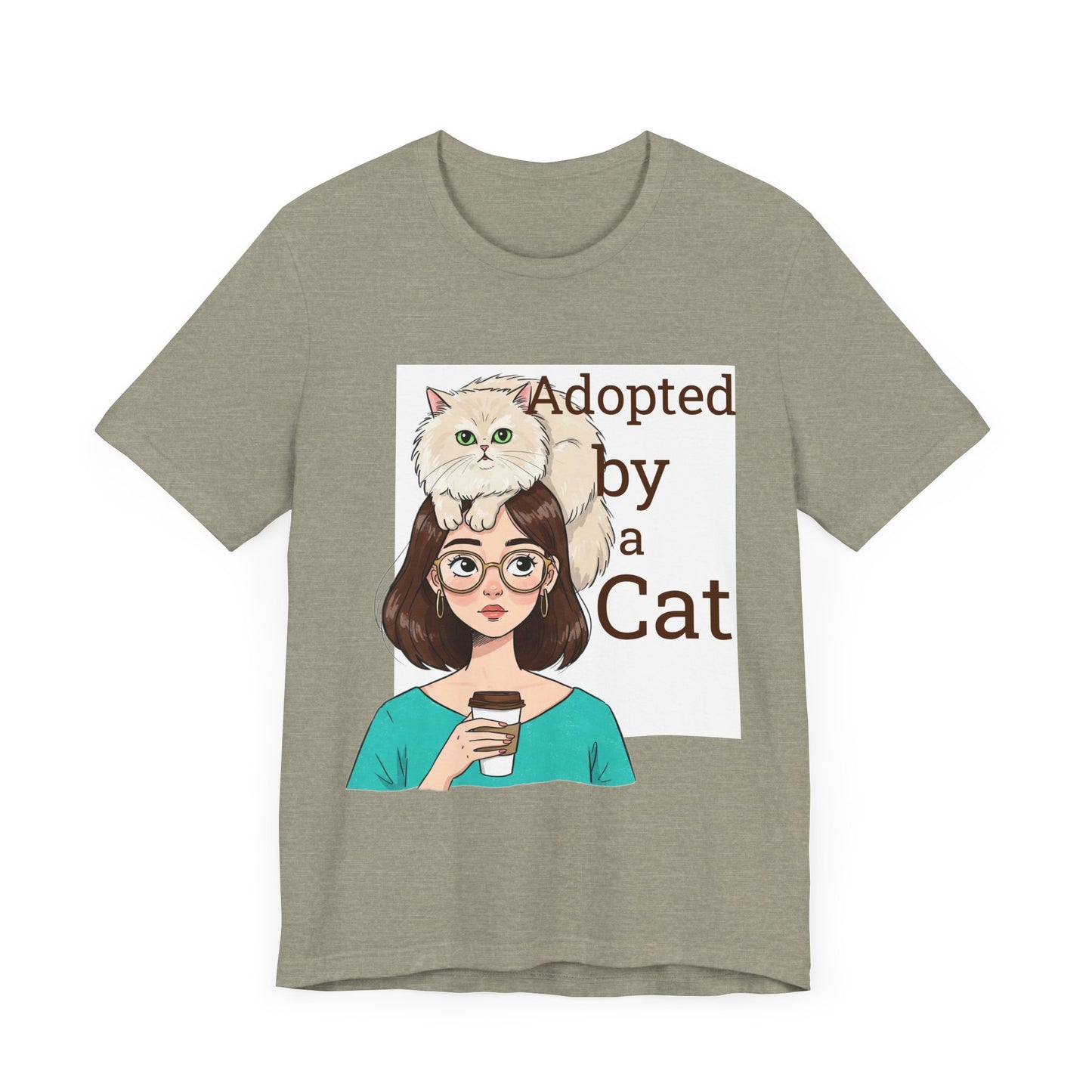 Adopted by a Cat Unisex Tee - Perfect Gift for Cat Lovers - Cat Humor - Schmartypants